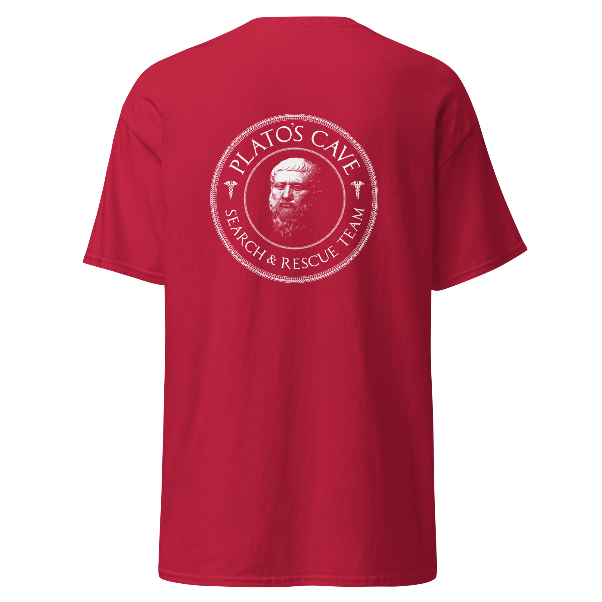 Plato's Cave: Search & Rescue Team - Back Print - Unisex Classic T-Shirt - The Philosopher's Shirt