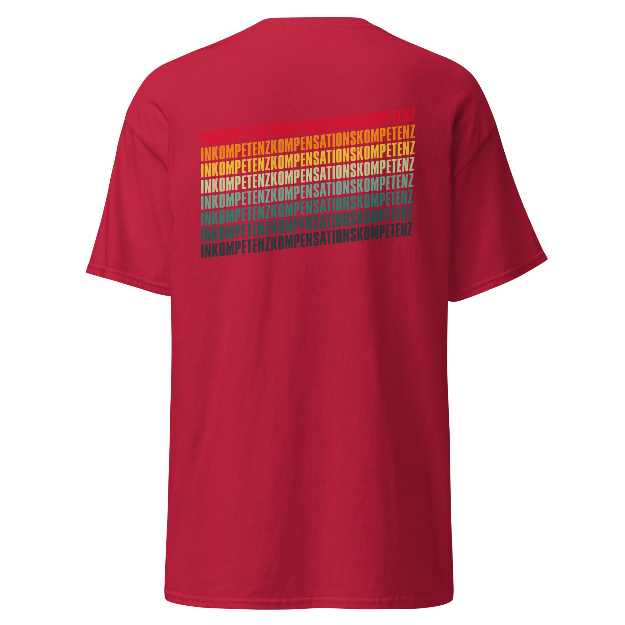 Inkompetenzkompensationskompetenz - Back Print - Unisex Classic T-Shirt - The Philosopher's Shirt