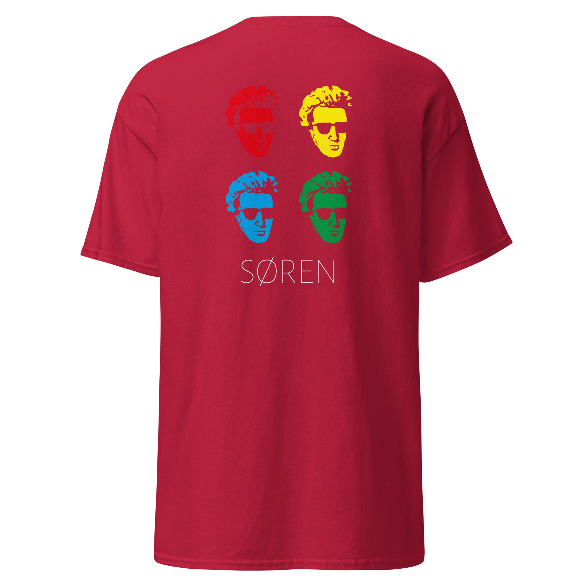 Soeren Kierkegaard Pop Art - Back Print - Unisex Classic T-Shirt - The Philosopher's Shirt
