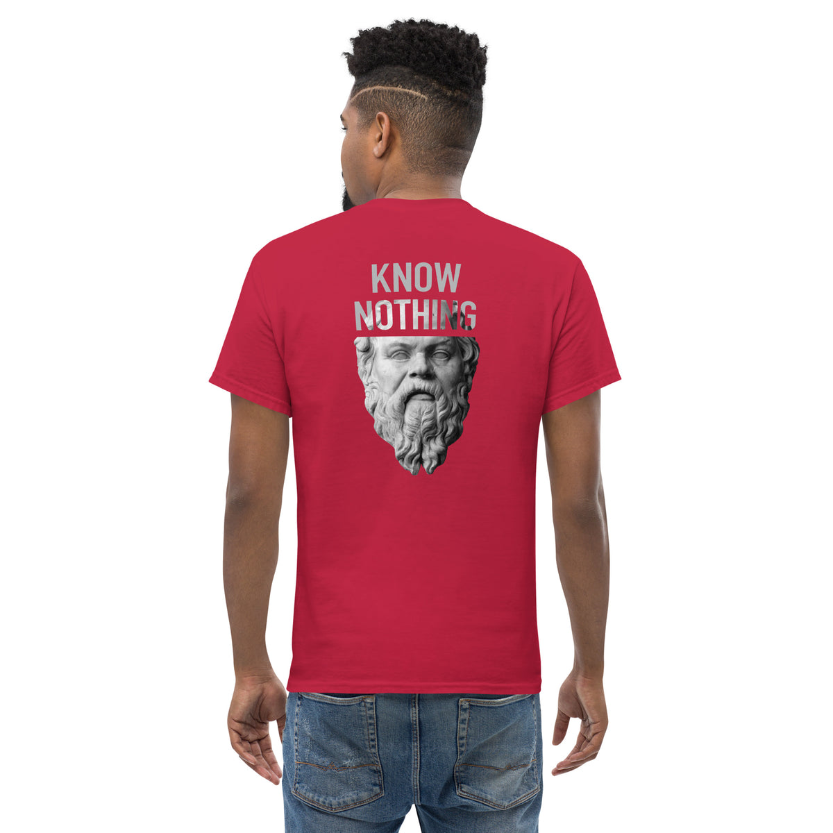 Socrates - Know Nothing - Back Print - Unisex Classic T-Shirt - The Philosopher's Shirt