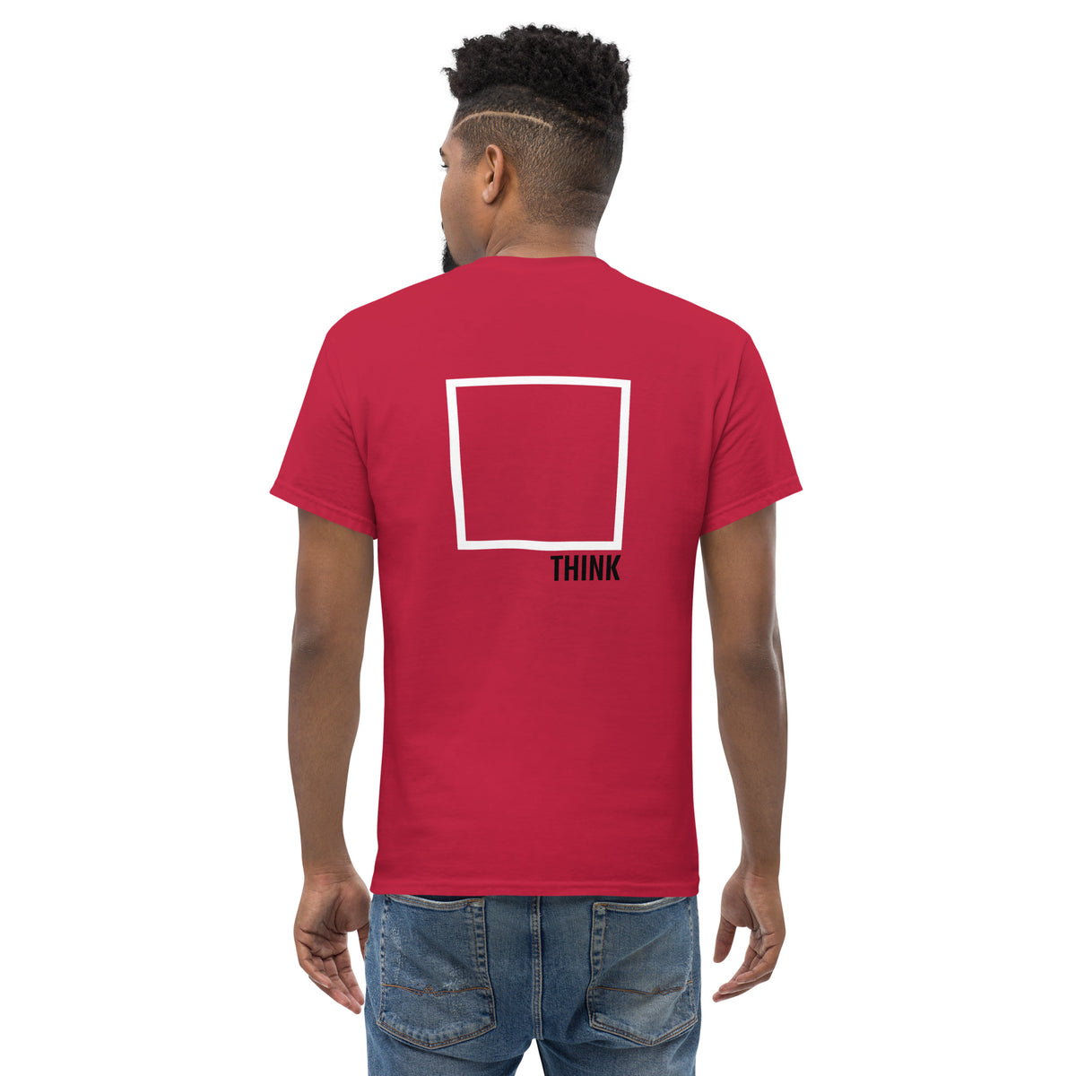 Think Outside The Box - Back Print - Unisex Classic T-Shirt - The Philosopher's Shirt