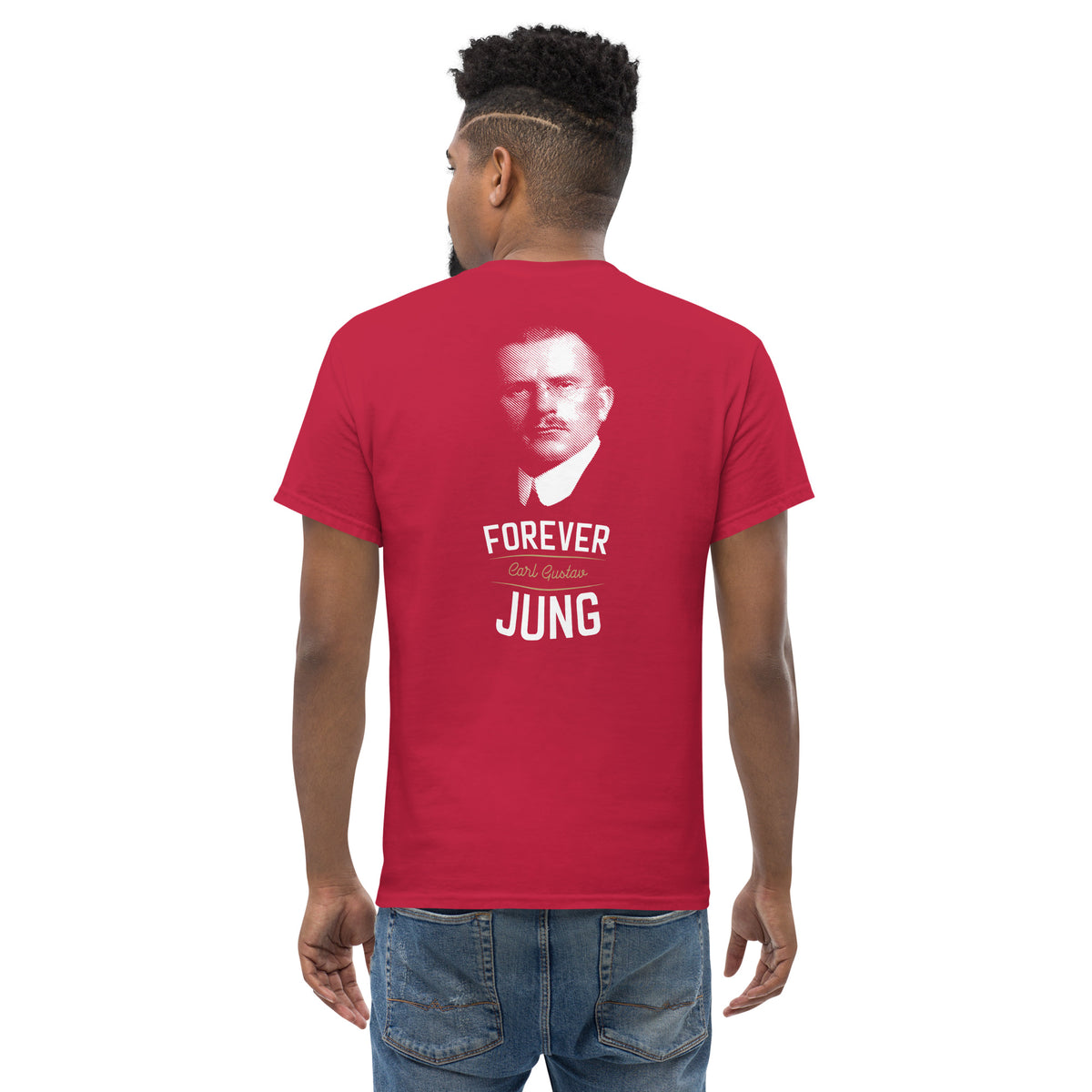Forever Carl Gustav Jung - Back Print - Unisex Classic T-Shirt - The Philosopher's Shirt