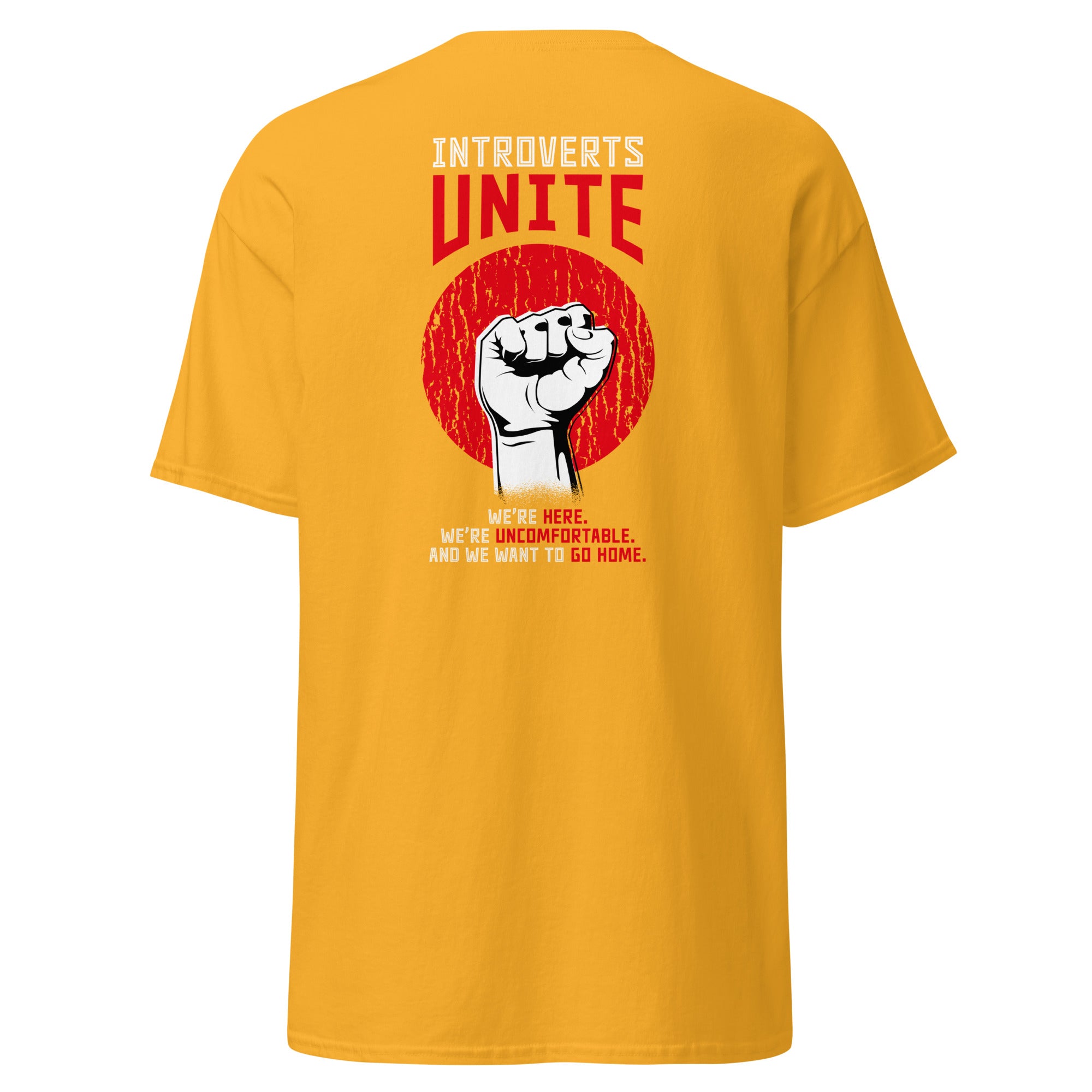 Introverts unite! - Back Print - Unisex Classic T-Shirt - The Philosopher's Shirt