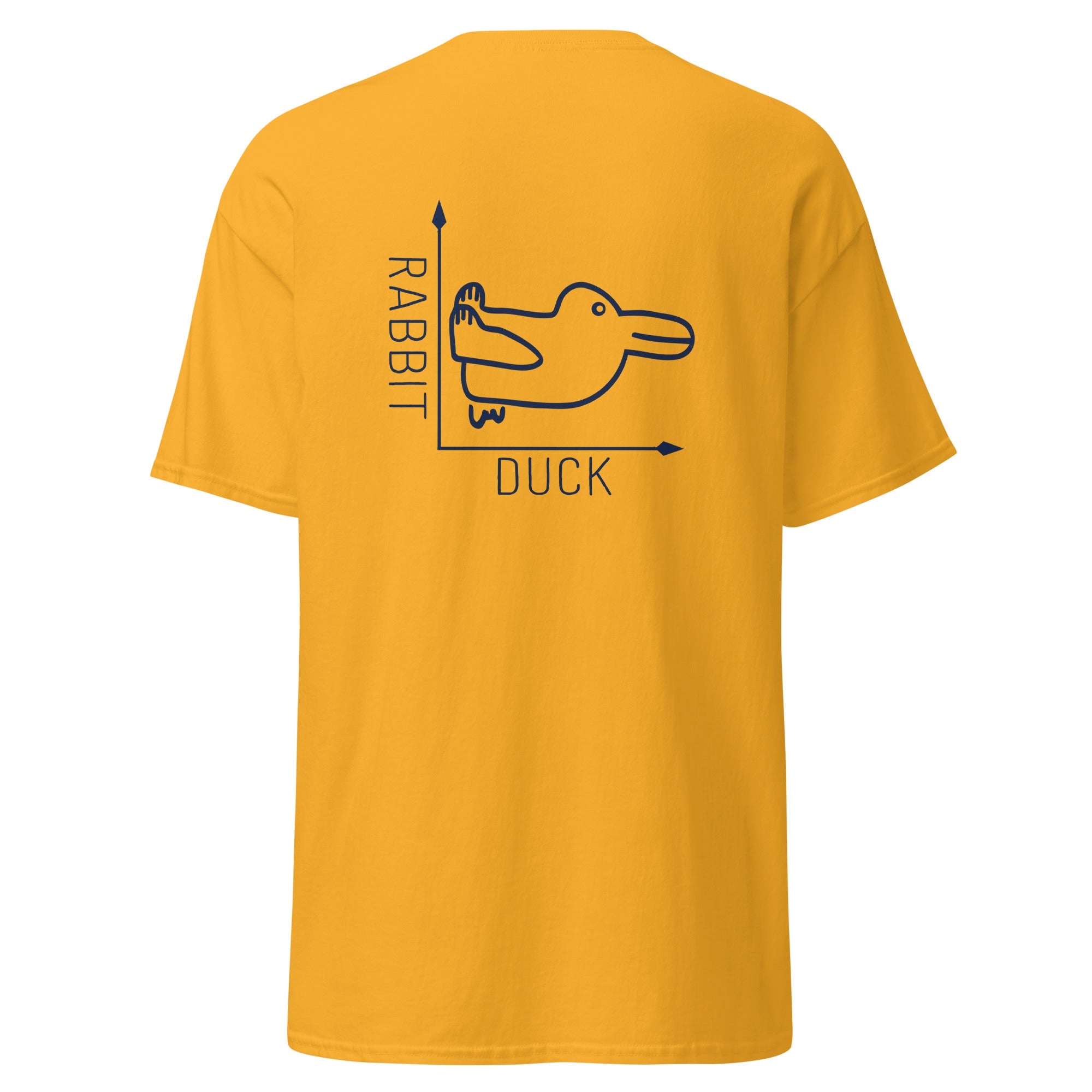 Rabbit-Duck Illusion - Back Print - Unisex Classic T-Shirt - The Philosopher's Shirt