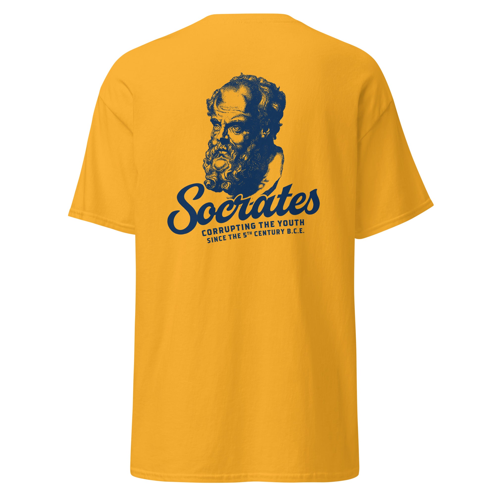 Socrates - Corrupting the youth - Back Print - Unisex Classic T-Shirt - The Philosopher's Shirt