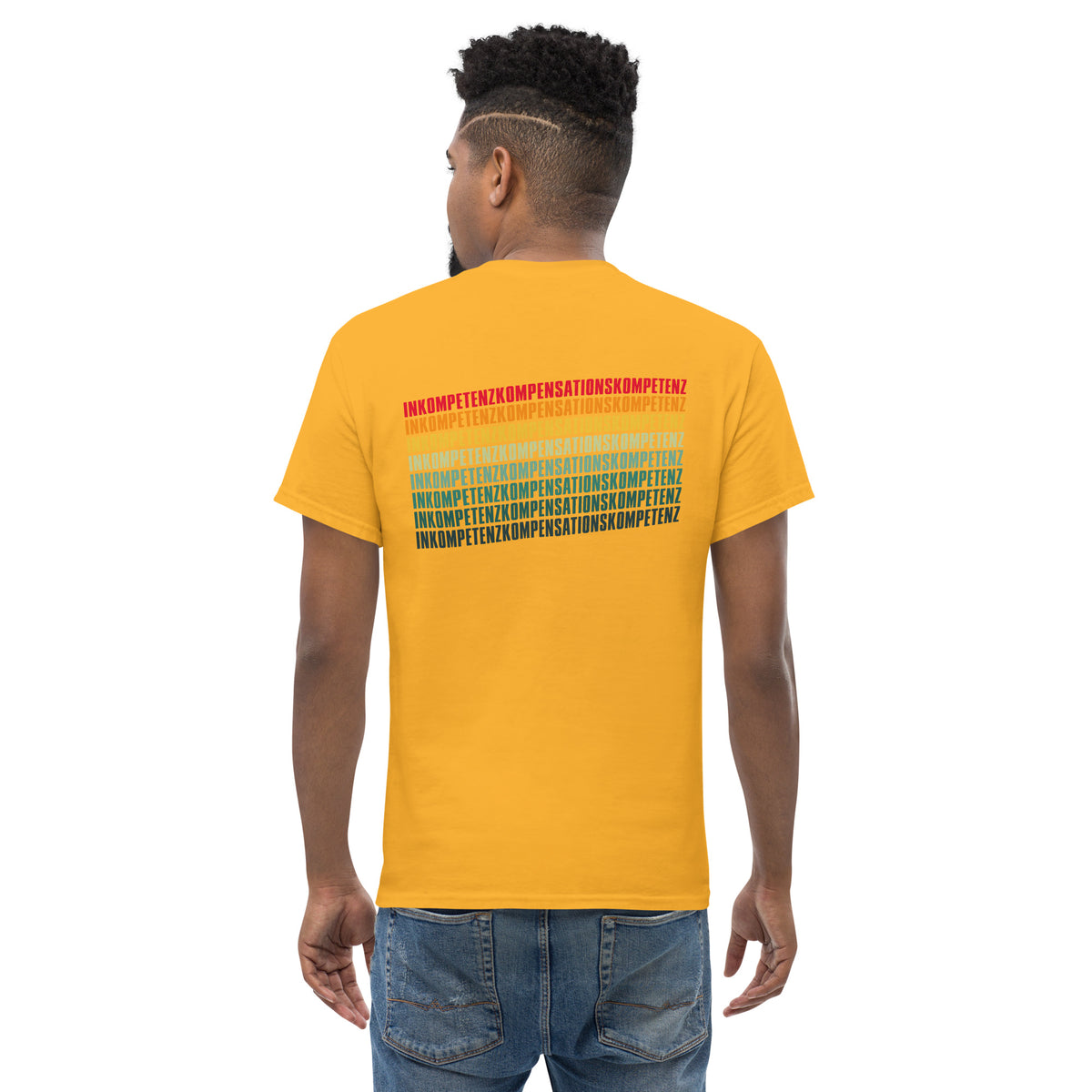 Inkompetenzkompensationskompetenz - Back Print - Unisex Classic T-Shirt - The Philosopher's Shirt
