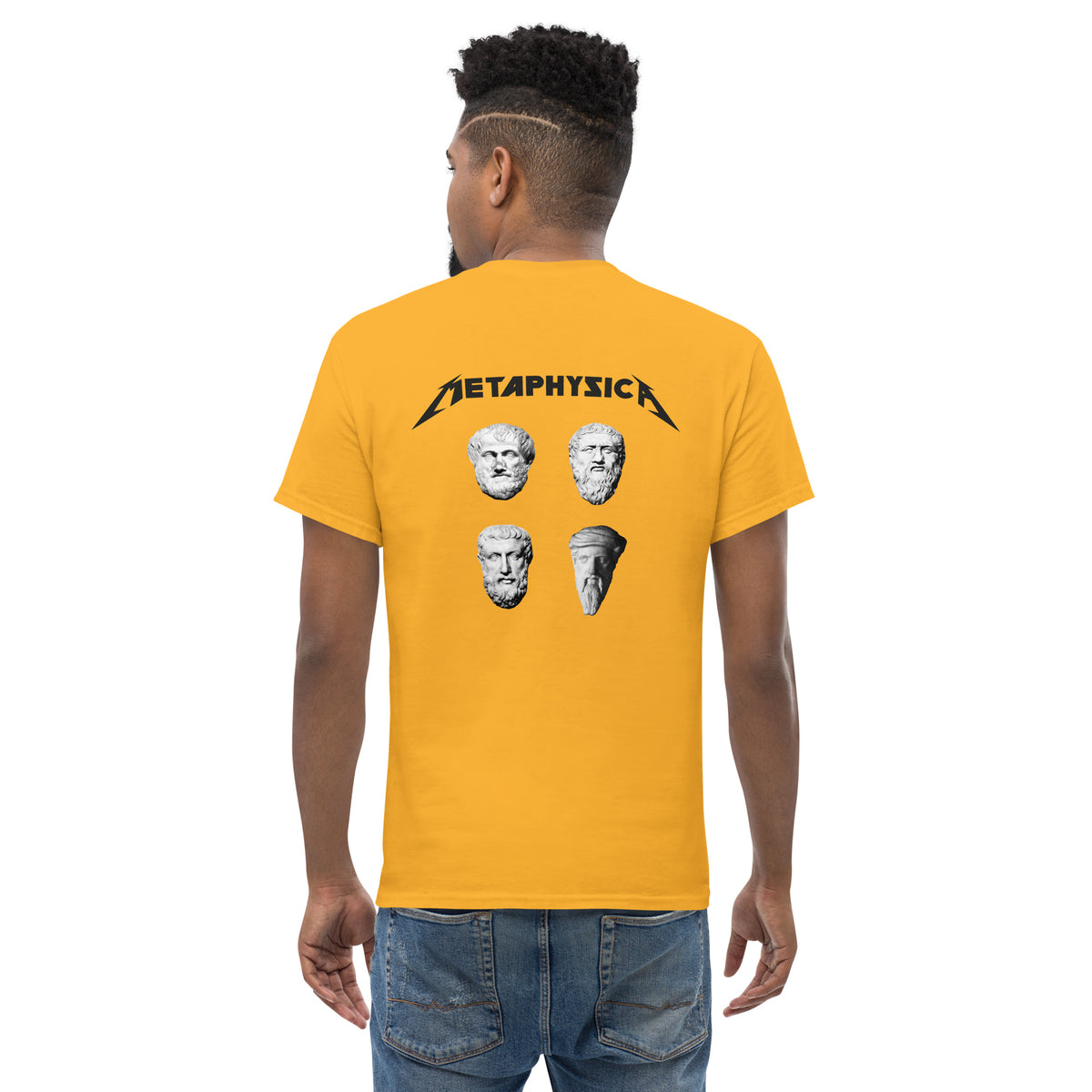 Metaphysica - The Four Wise Men - Back Print - Unisex Classic T-Shirt - The Philosopher's Shirt