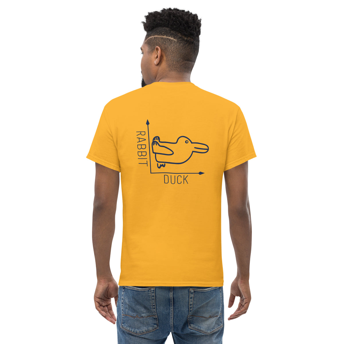 Rabbit-Duck Illusion - Back Print - Unisex Classic T-Shirt - The Philosopher's Shirt
