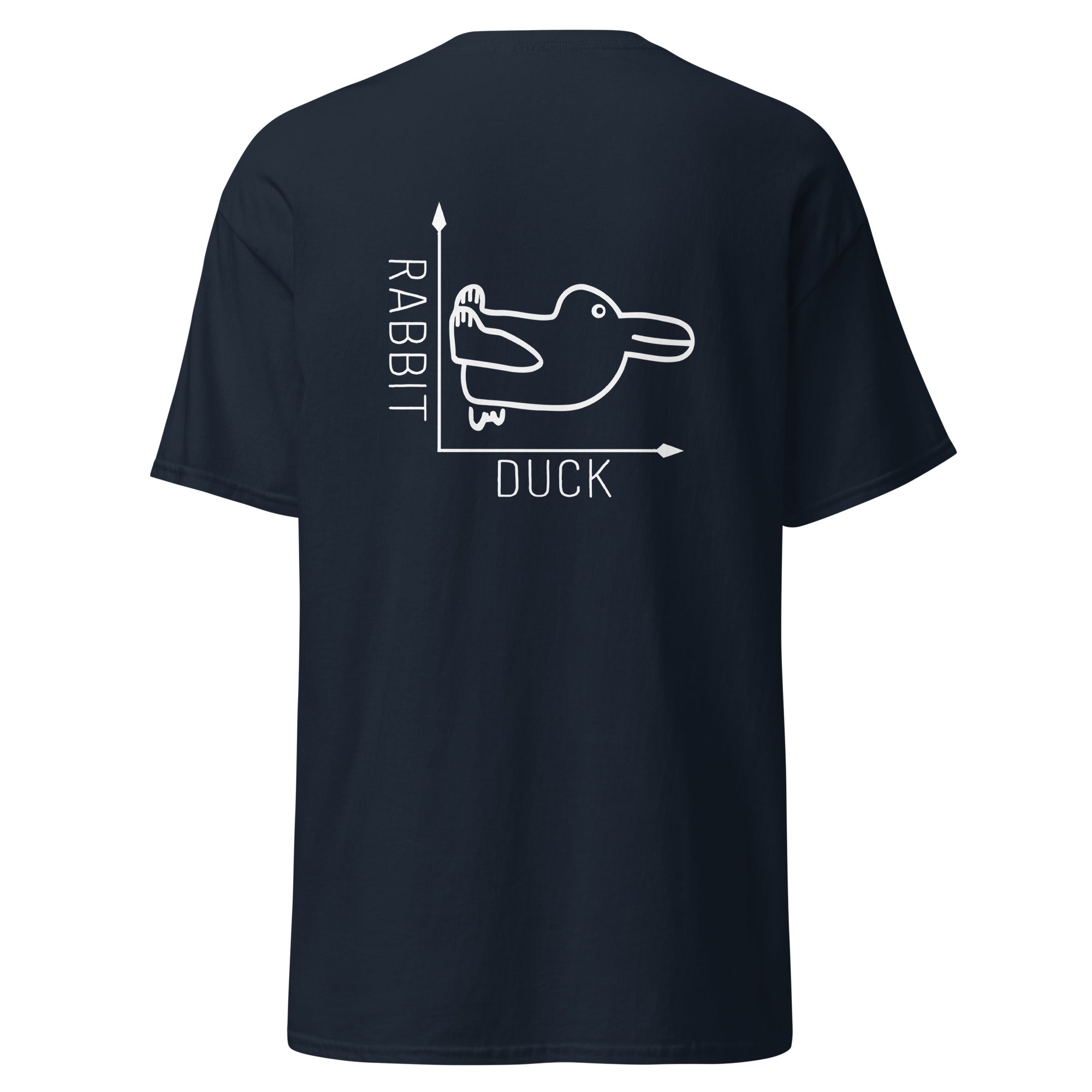 Rabbit-Duck Illusion - Back Print - Unisex Classic T-Shirt - The Philosopher's Shirt