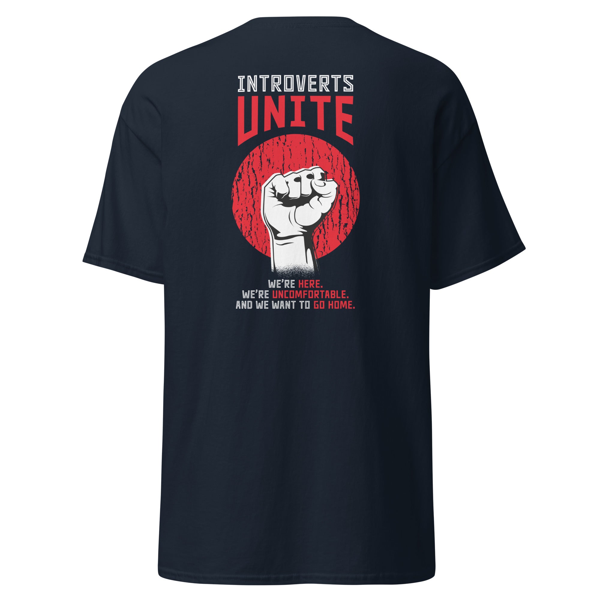 Introverts unite! - Back Print - Unisex Classic T-Shirt - The Philosopher's Shirt