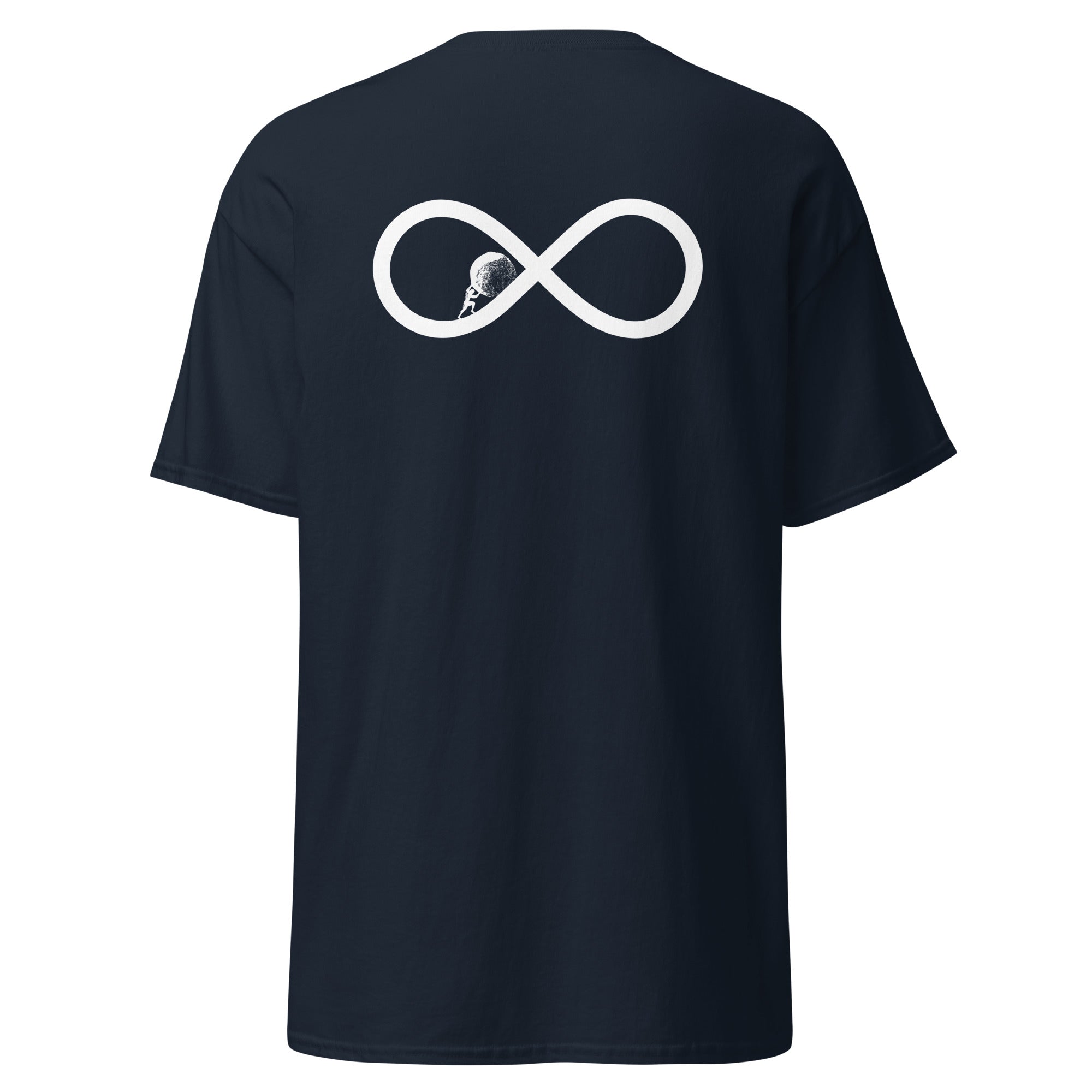 Sisyphus To Infinity - Back Print - Unisex Classic T-Shirt - The Philosopher's Shirt