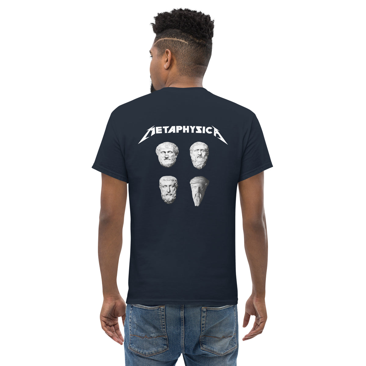Metaphysica - The Four Wise Men - Back Print - Unisex Classic T-Shirt - The Philosopher's Shirt