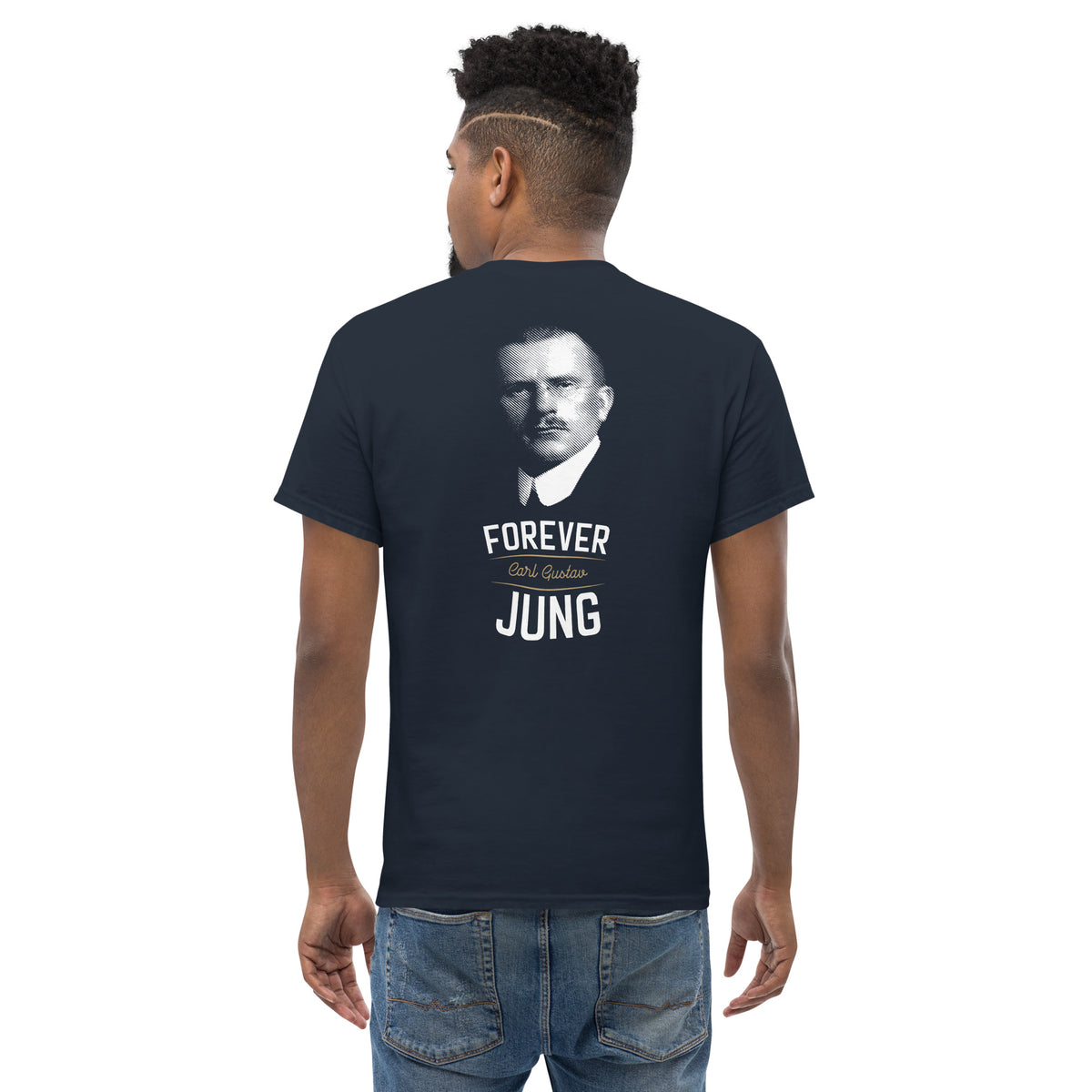 Forever Carl Gustav Jung - Back Print - Unisex Classic T-Shirt - The Philosopher's Shirt