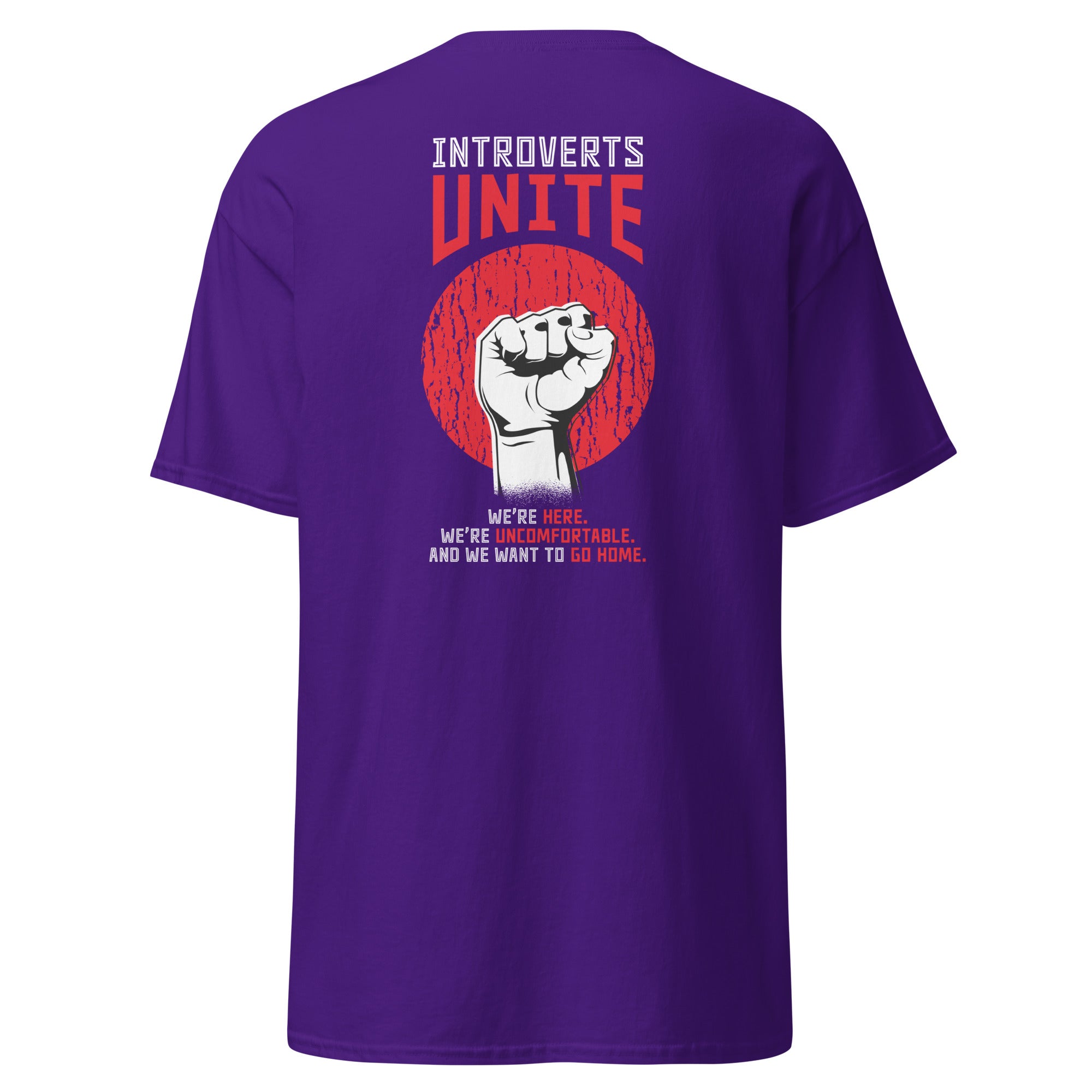 Introverts unite! - Back Print - Unisex Classic T-Shirt - The Philosopher's Shirt