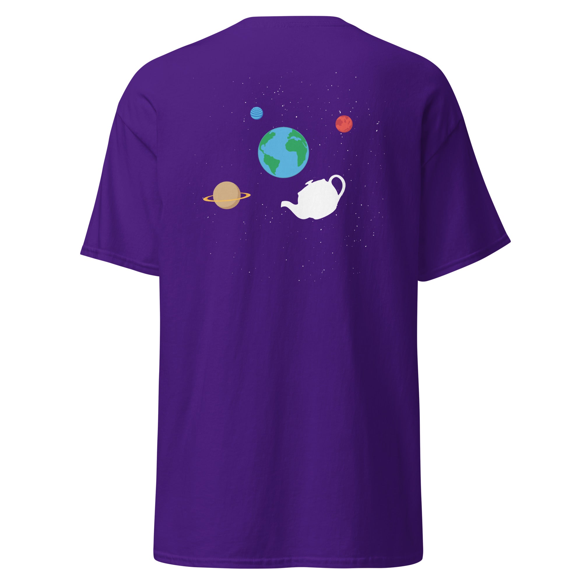 Russell's Teapot Floating in Space - Back Print - Unisex Classic T-Shirt - The Philosopher's Shirt
