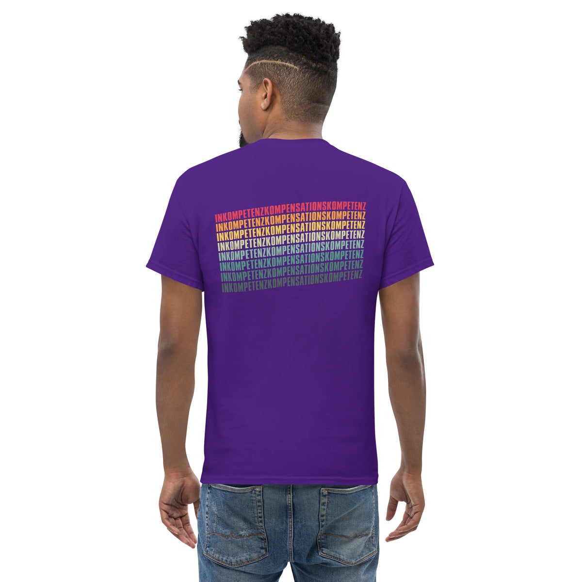 Inkompetenzkompensationskompetenz - Back Print - Unisex Classic T-Shirt - The Philosopher's Shirt