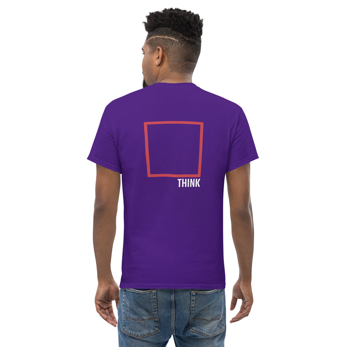 Think Outside The Box - Back Print - Unisex Classic T-Shirt - The Philosopher's Shirt