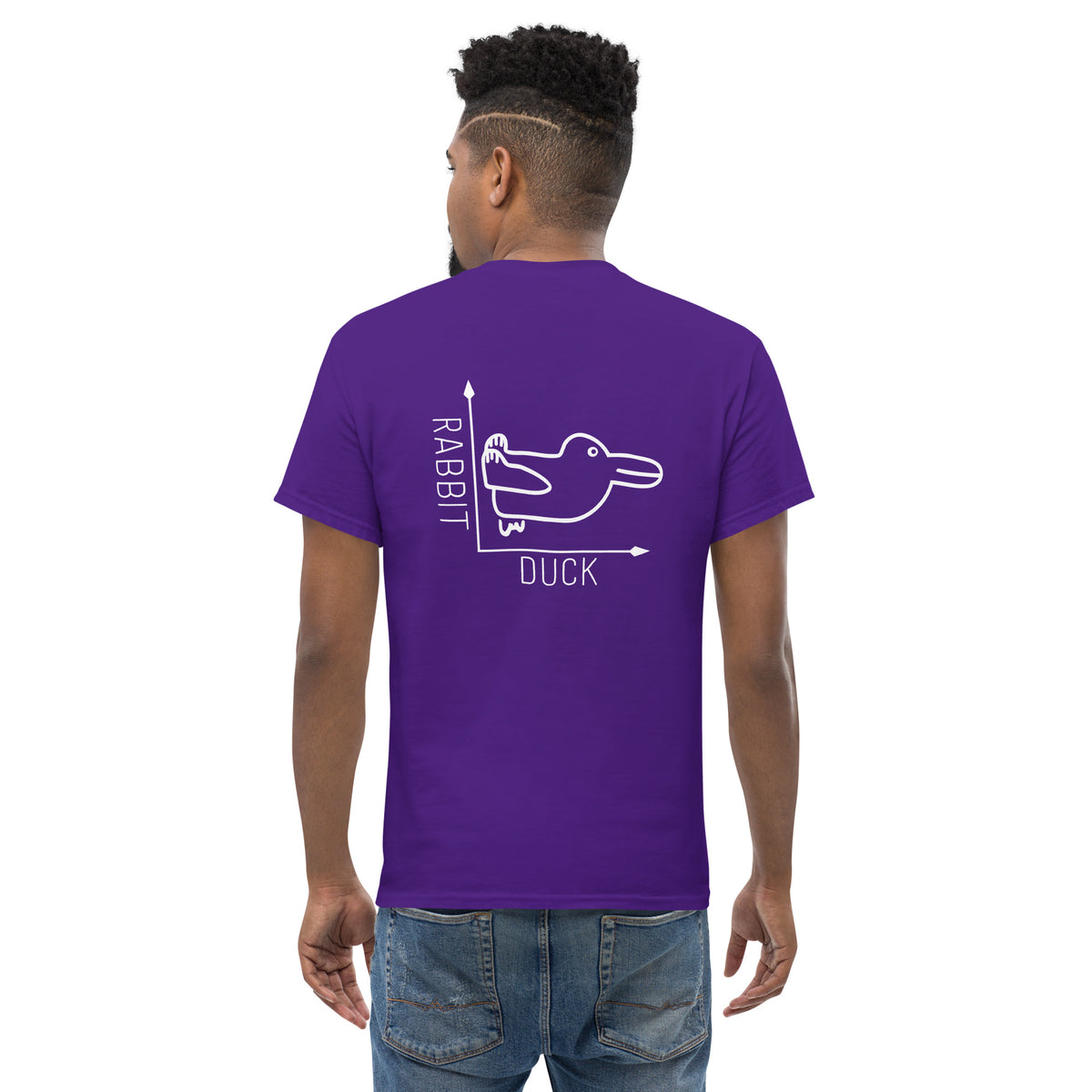 Rabbit-Duck Illusion - Back Print - Unisex Classic T-Shirt - The Philosopher's Shirt