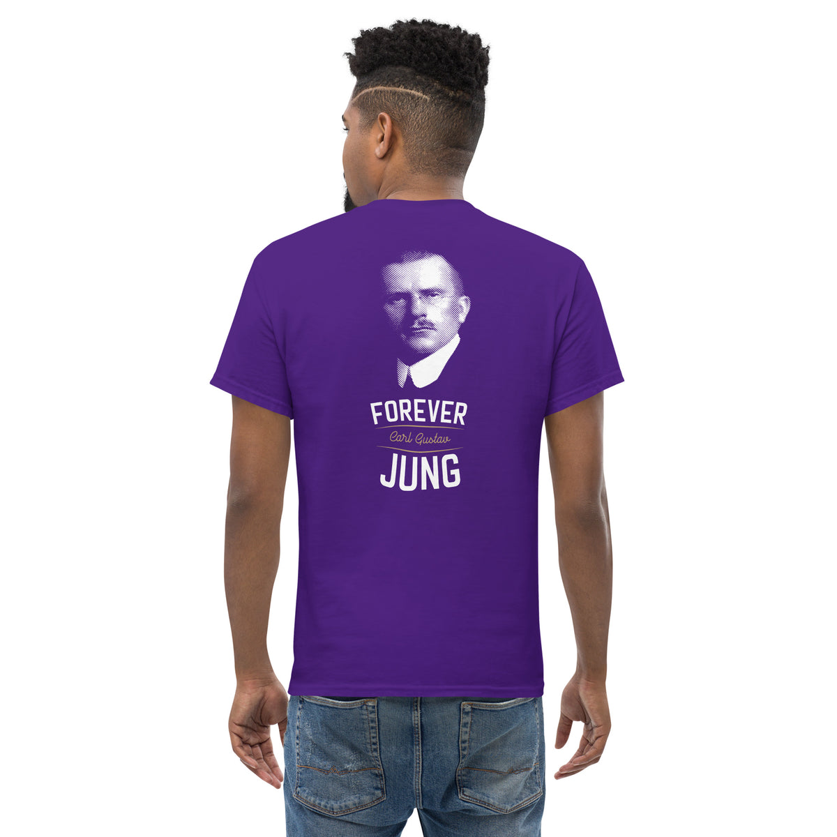 Forever Carl Gustav Jung - Back Print - Unisex Classic T-Shirt - The Philosopher's Shirt