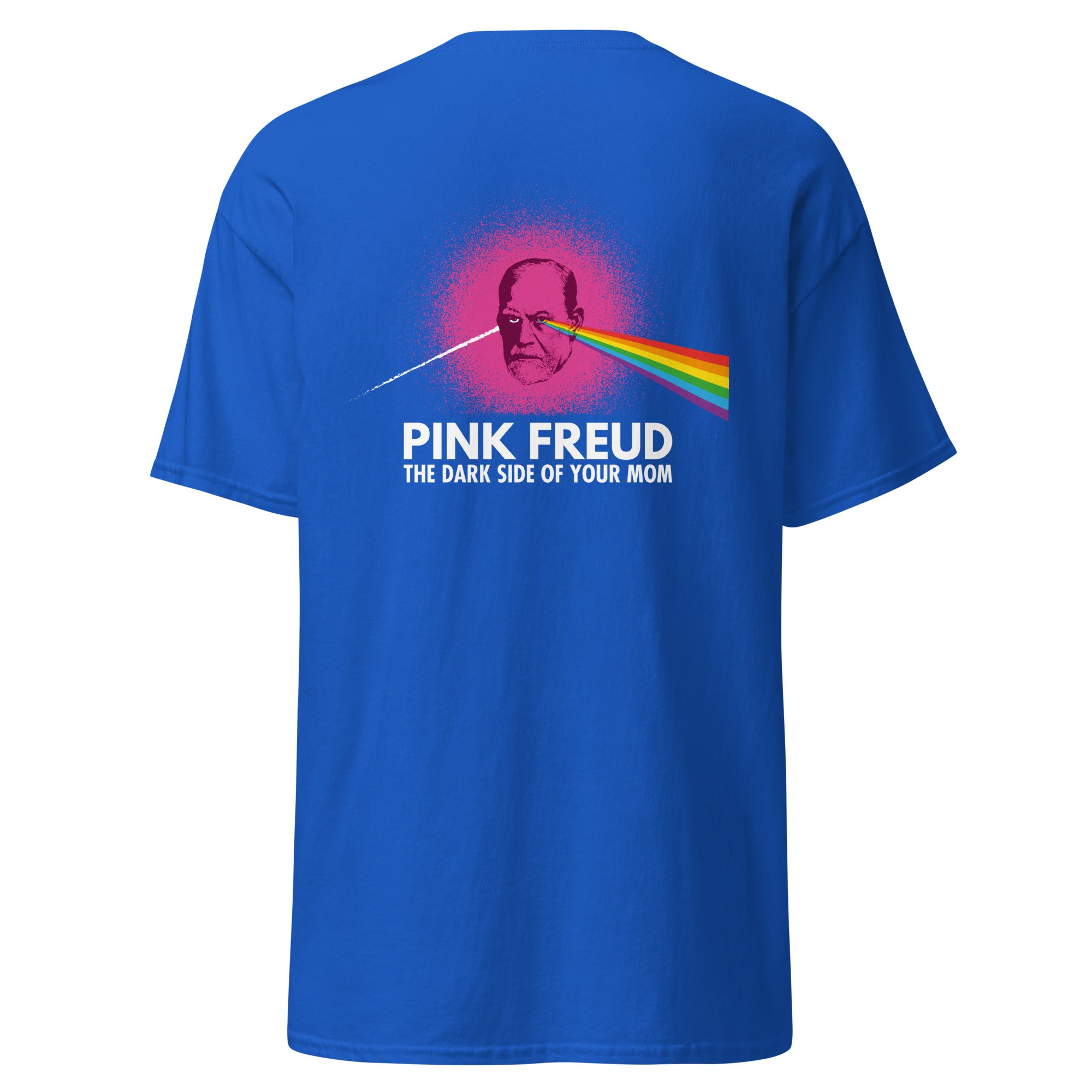Pink Freud - The Dark Side Of Your Mom - Back Print - Unisex Classic T-Shirt - The Philosopher's Shirt
