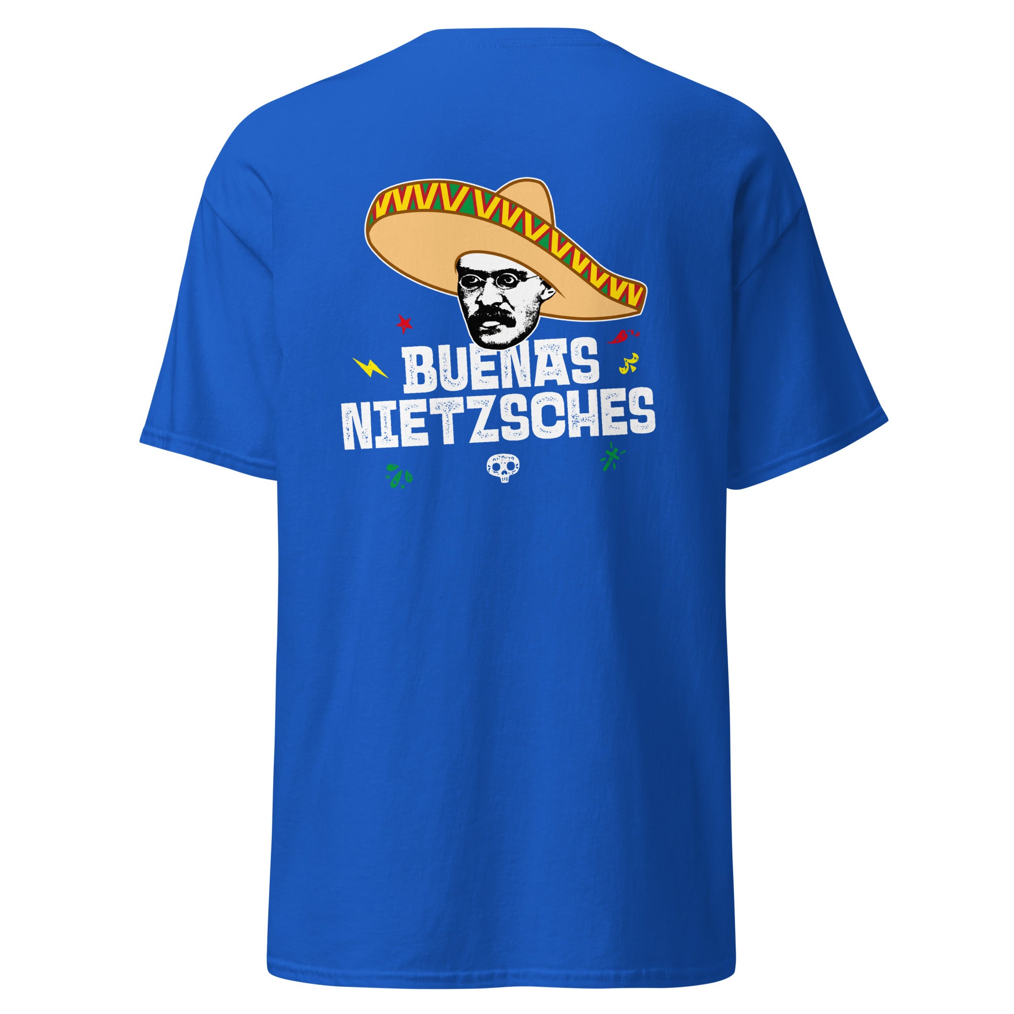 Buenas Nietzsches - Back Print - Unisex Classic T-Shirt - The Philosopher's Shirt