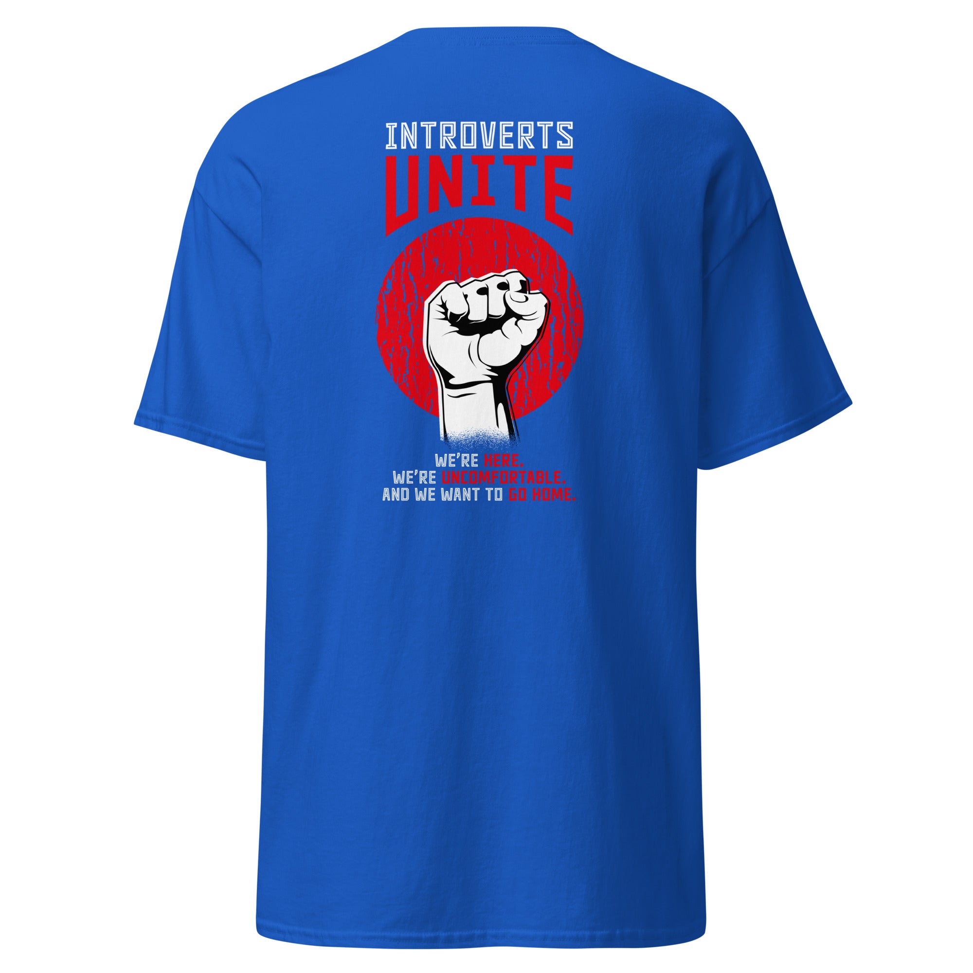 Introverts unite! - Back Print - Unisex Classic T-Shirt - The Philosopher's Shirt