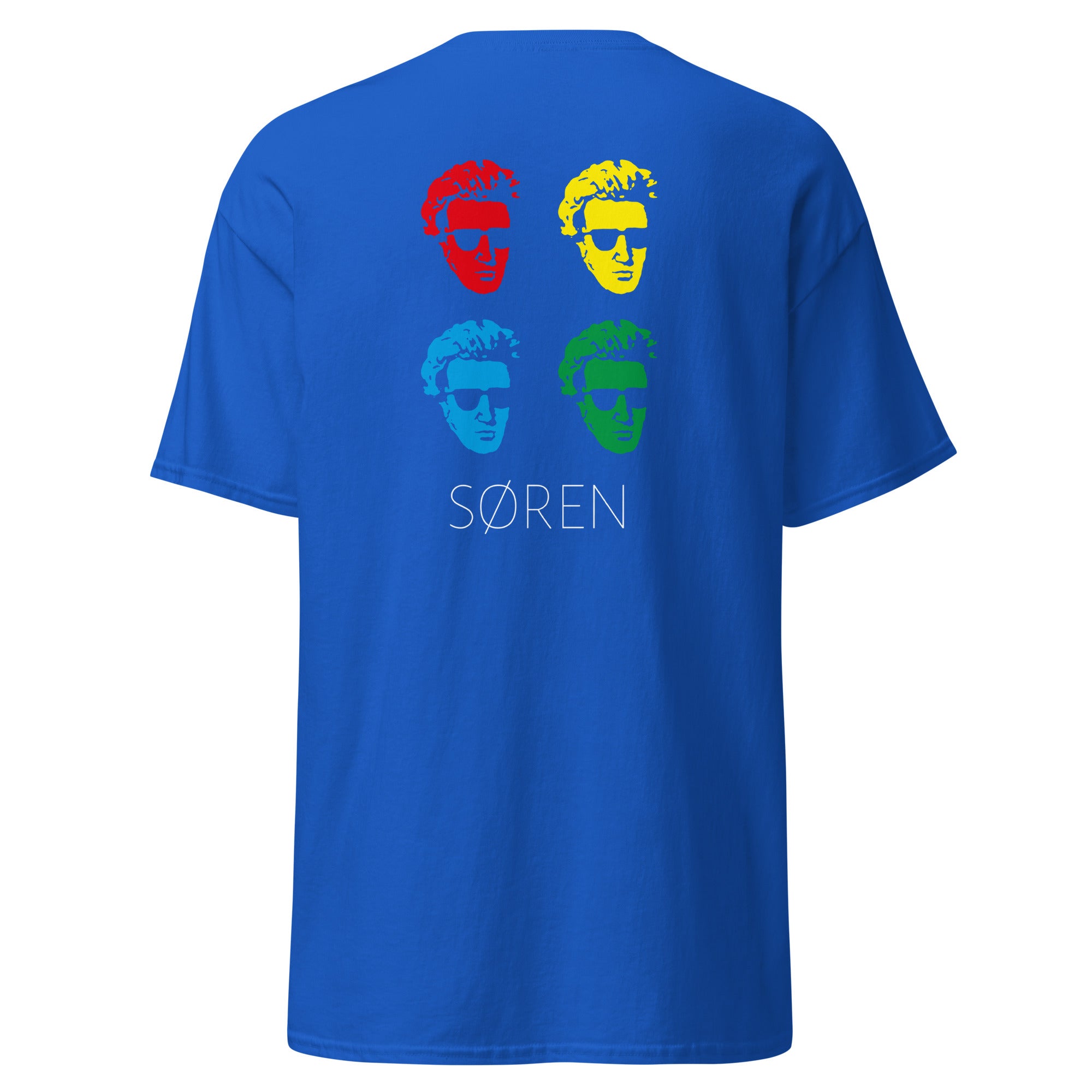 Soeren Kierkegaard Pop Art - Back Print - Unisex Classic T-Shirt - The Philosopher's Shirt