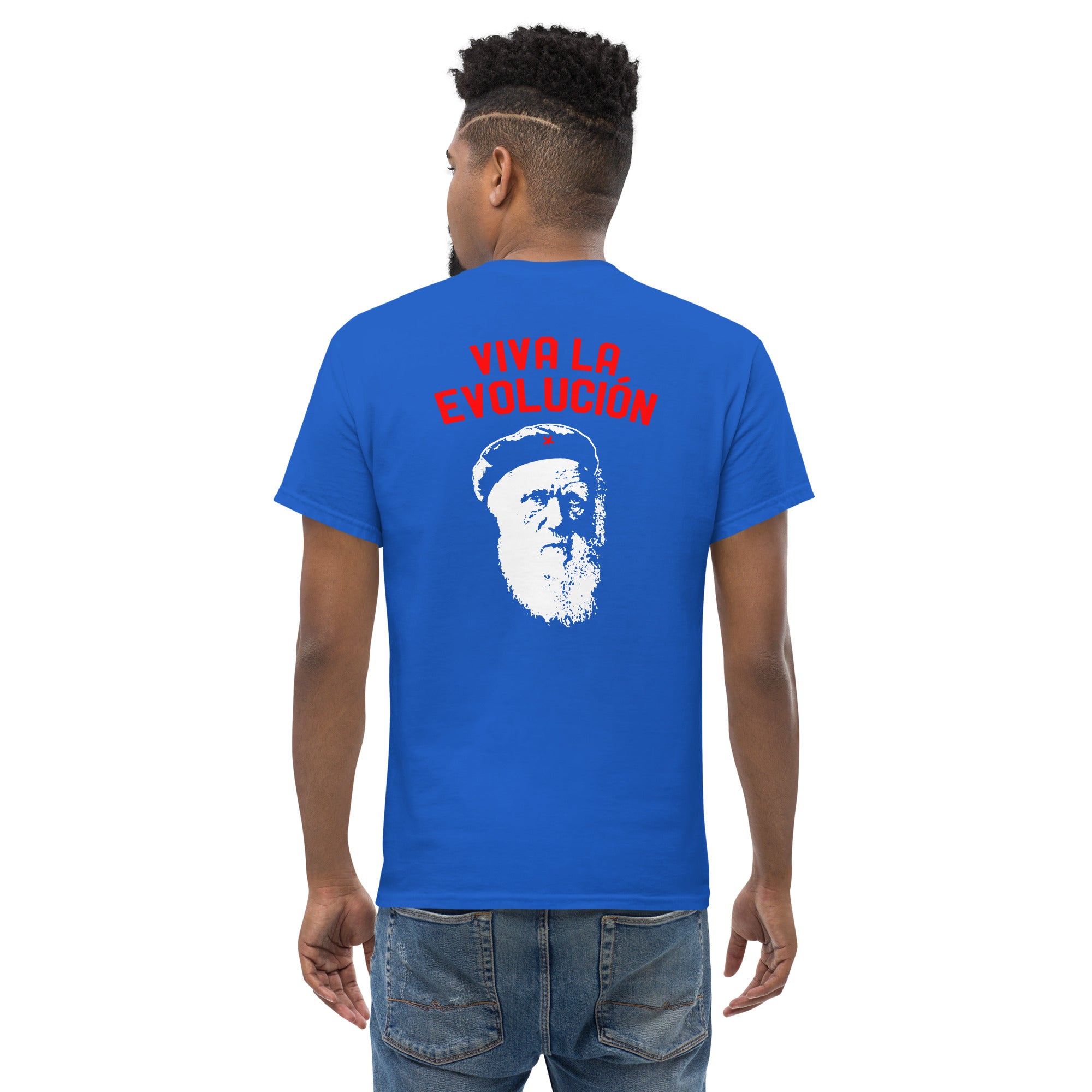 Darwin - Viva la Evolucion - Back Print - Unisex Classic T-Shirt - The Philosopher's Shirt