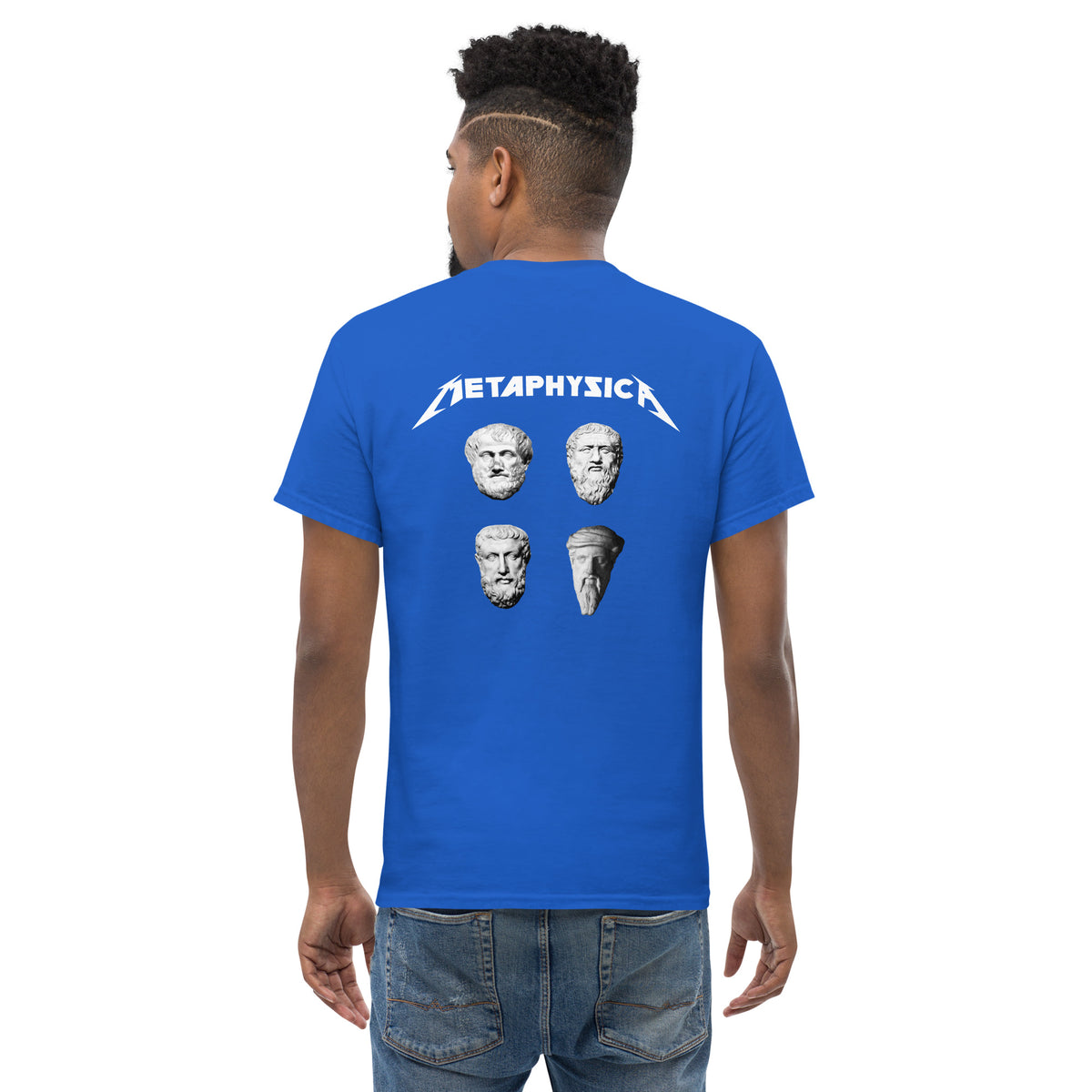 Metaphysica - The Four Wise Men - Back Print - Unisex Classic T-Shirt - The Philosopher's Shirt