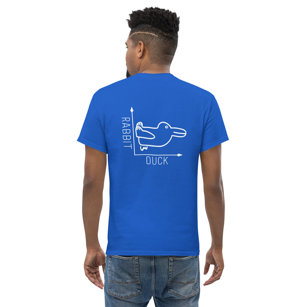 Rabbit-Duck Illusion - Back Print - Unisex Classic T-Shirt - The Philosopher's Shirt