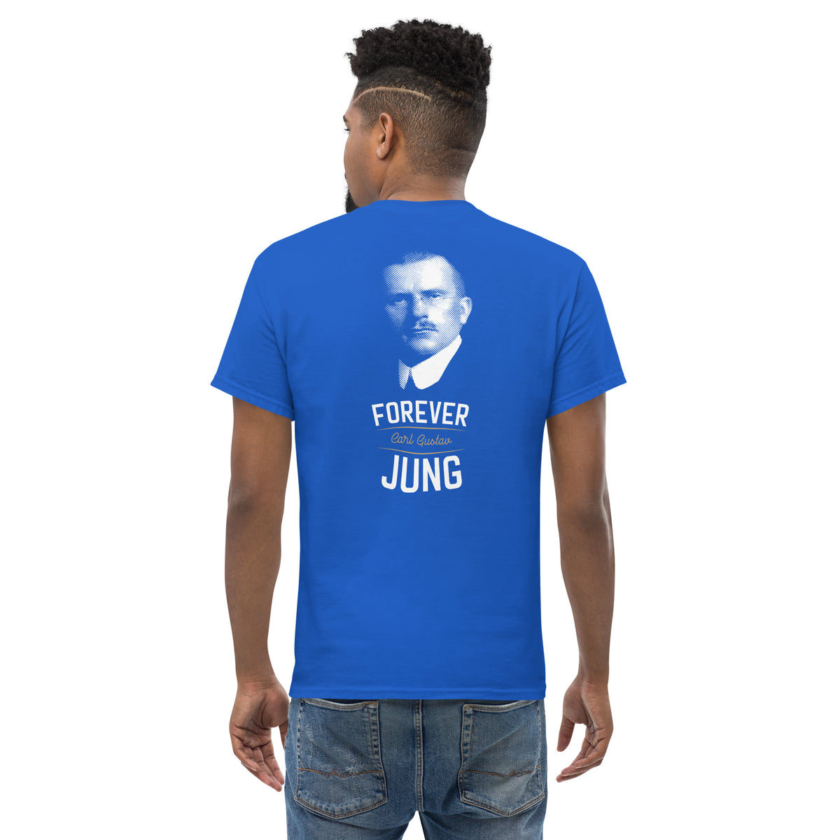 Forever Carl Gustav Jung - Back Print - Unisex Classic T-Shirt - The Philosopher's Shirt