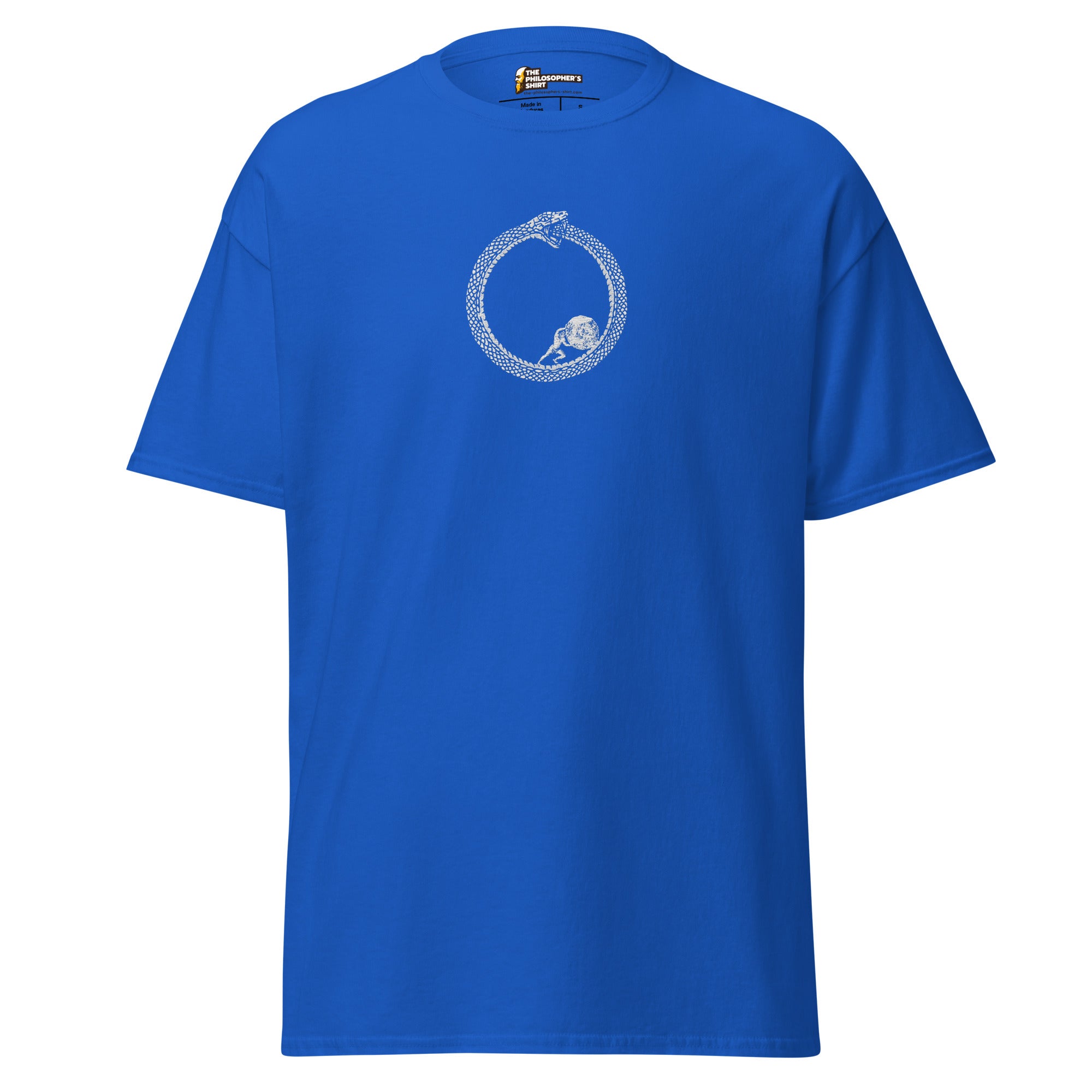 Sisyphus in Ourorboros - Embroidered - Unisex Classic T-Shirt - The Philosopher's Shirt