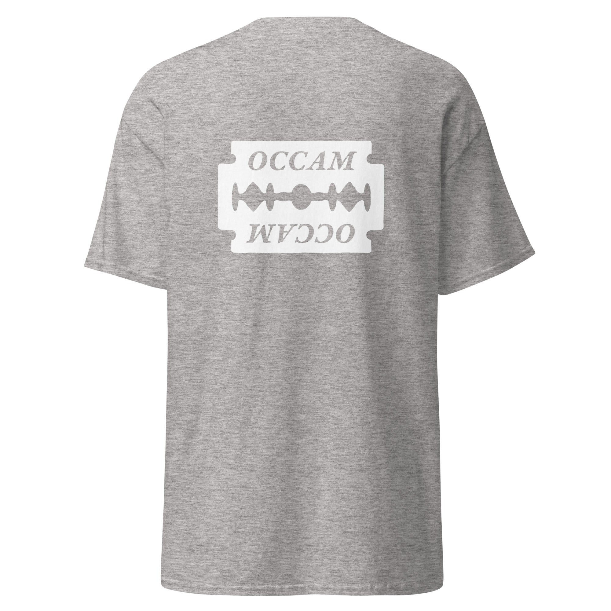 OCCAM's Razor - Back Print - Unisex Classic T-Shirt - The Philosopher's Shirt