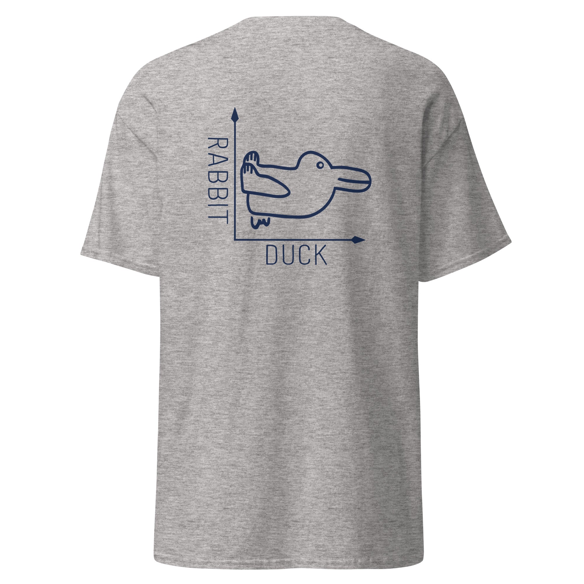 Rabbit-Duck Illusion - Back Print - Unisex Classic T-Shirt - The Philosopher's Shirt