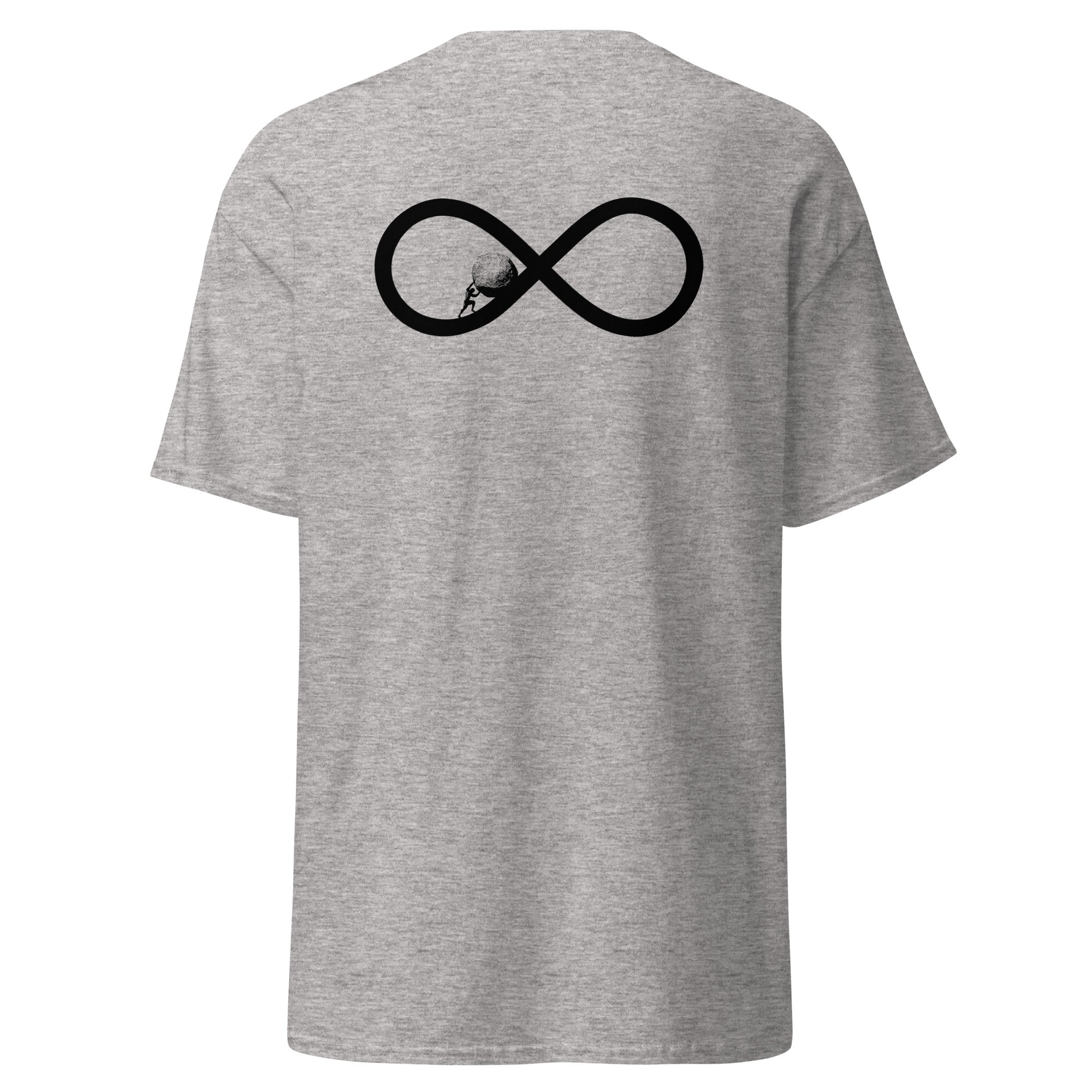 Sisyphus To Infinity - Back Print - Unisex Classic T-Shirt - The Philosopher's Shirt