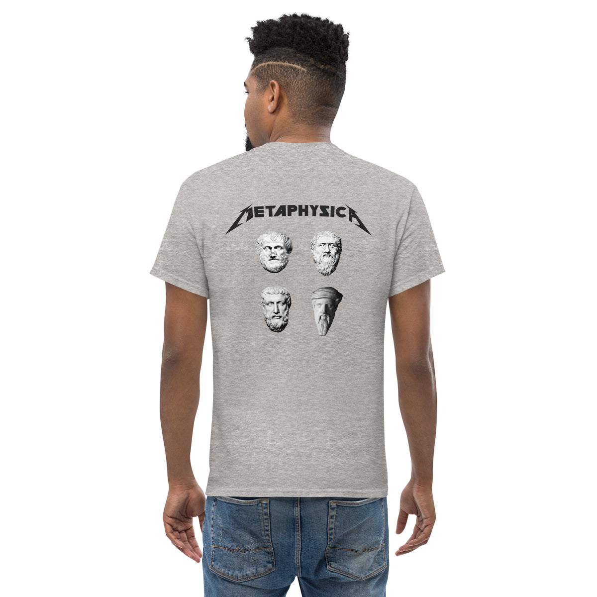 Metaphysica - The Four Wise Men - Back Print - Unisex Classic T-Shirt - The Philosopher's Shirt