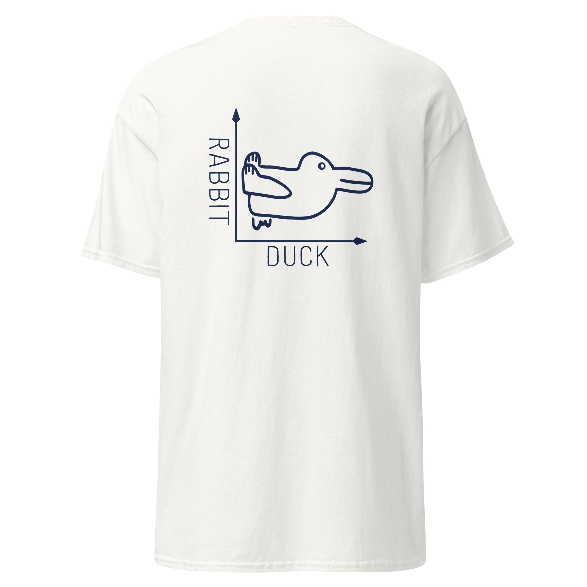 Rabbit-Duck Illusion - Back Print - Unisex Classic T-Shirt - The Philosopher's Shirt