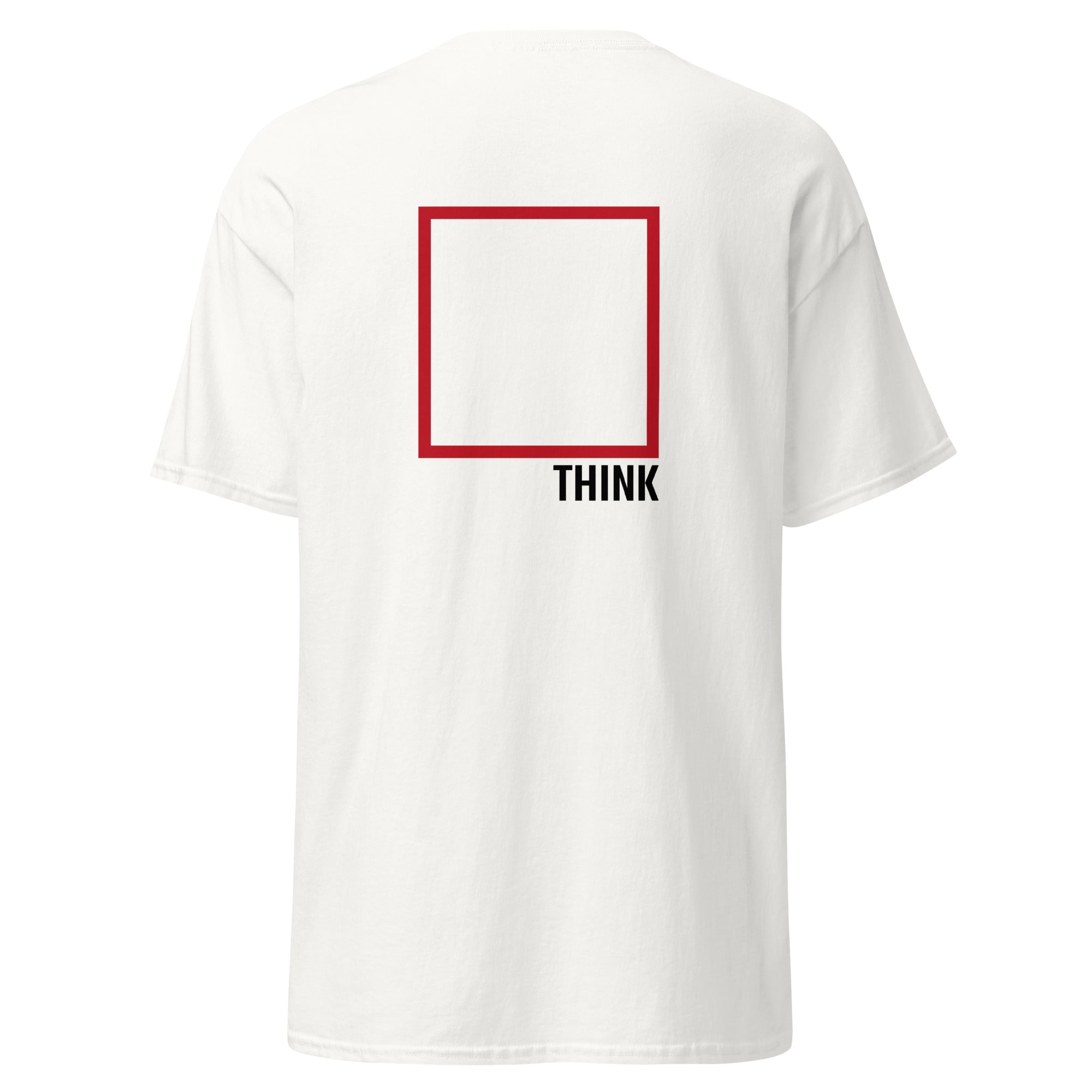 Think Outside The Box - Back Print - Unisex Classic T-Shirt - The Philosopher's Shirt