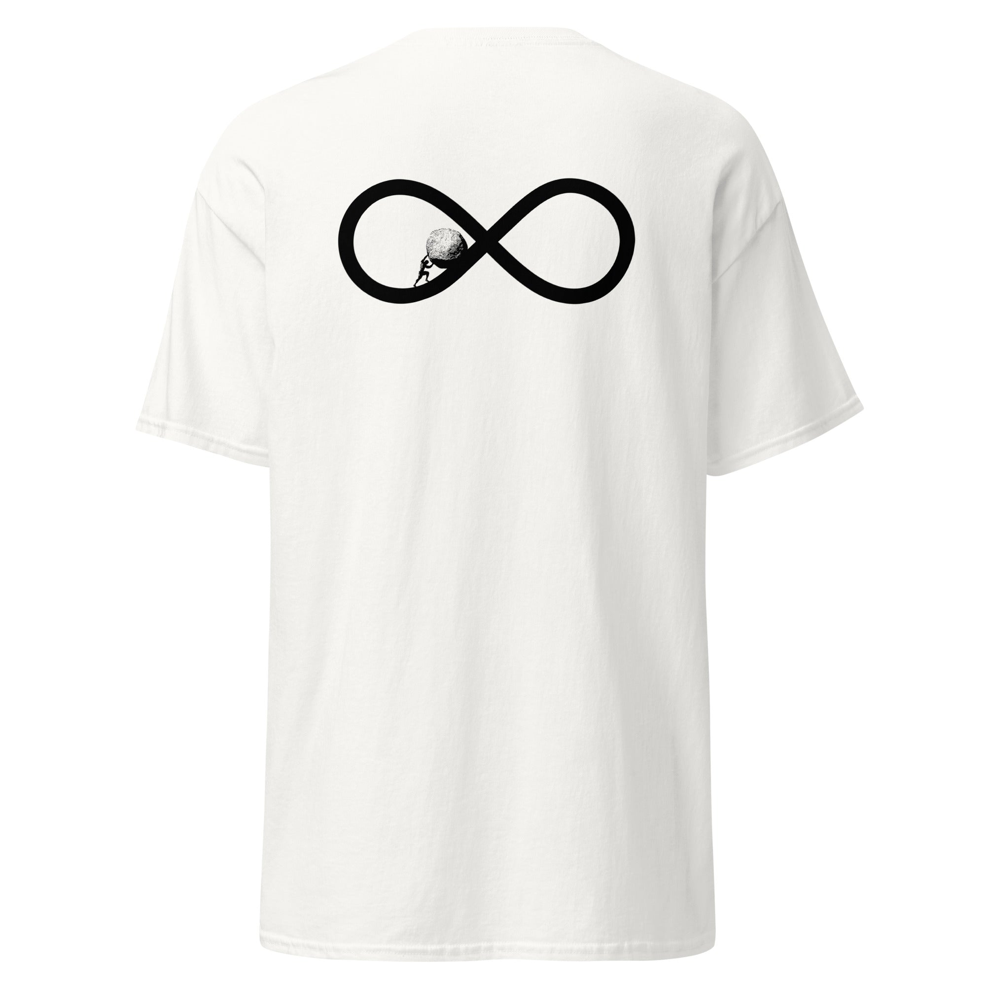 Sisyphus To Infinity - Back Print - Unisex Classic T-Shirt - The Philosopher's Shirt