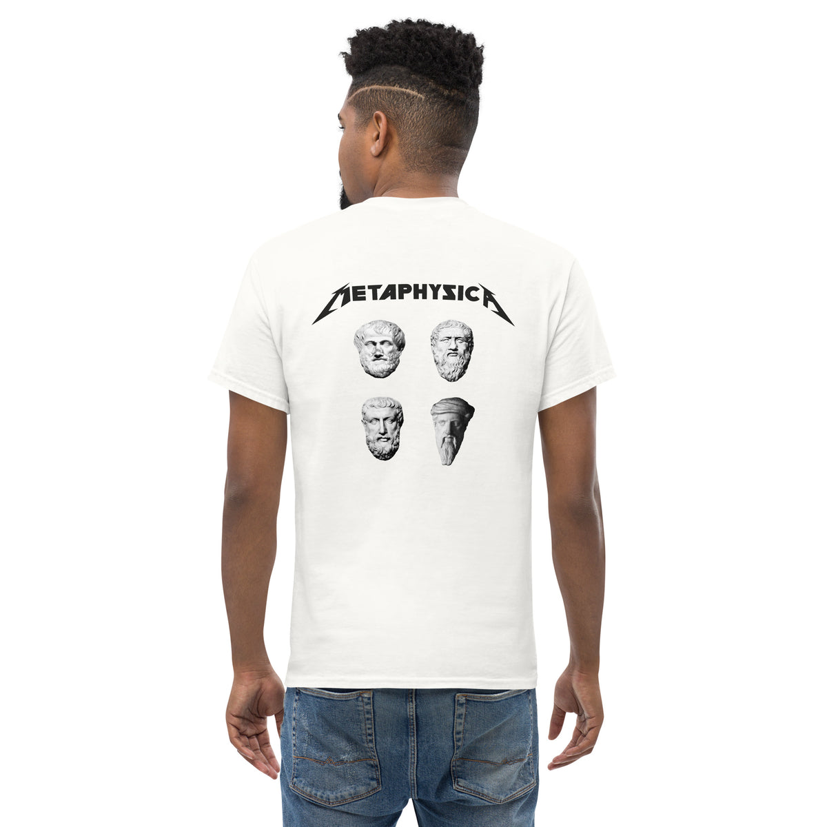 Metaphysica - The Four Wise Men - Back Print - Unisex Classic T-Shirt - The Philosopher's Shirt