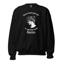 Hypatia - Some Women Just Want to Watch The World Learn - Sweatshirt - Black / S