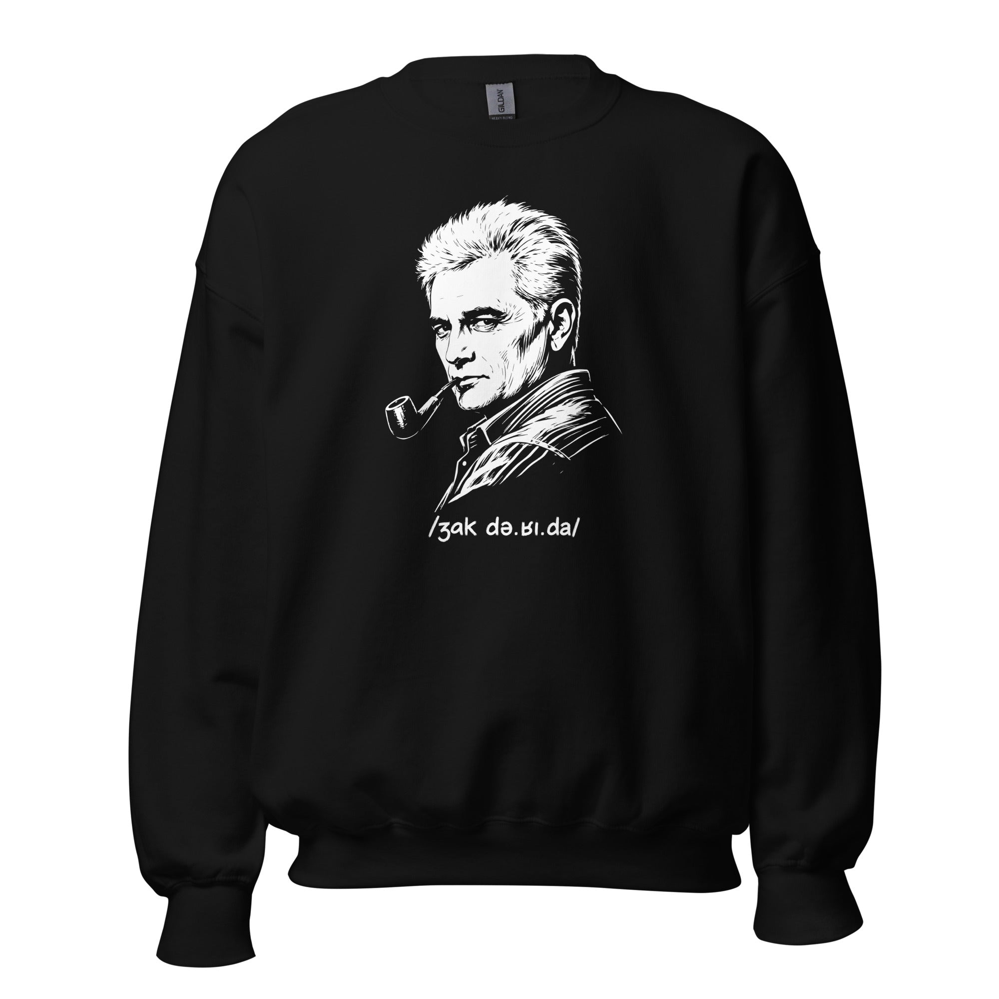 Jacques Derrida Portrait - Sweatshirt - The Philosopher's Shirt