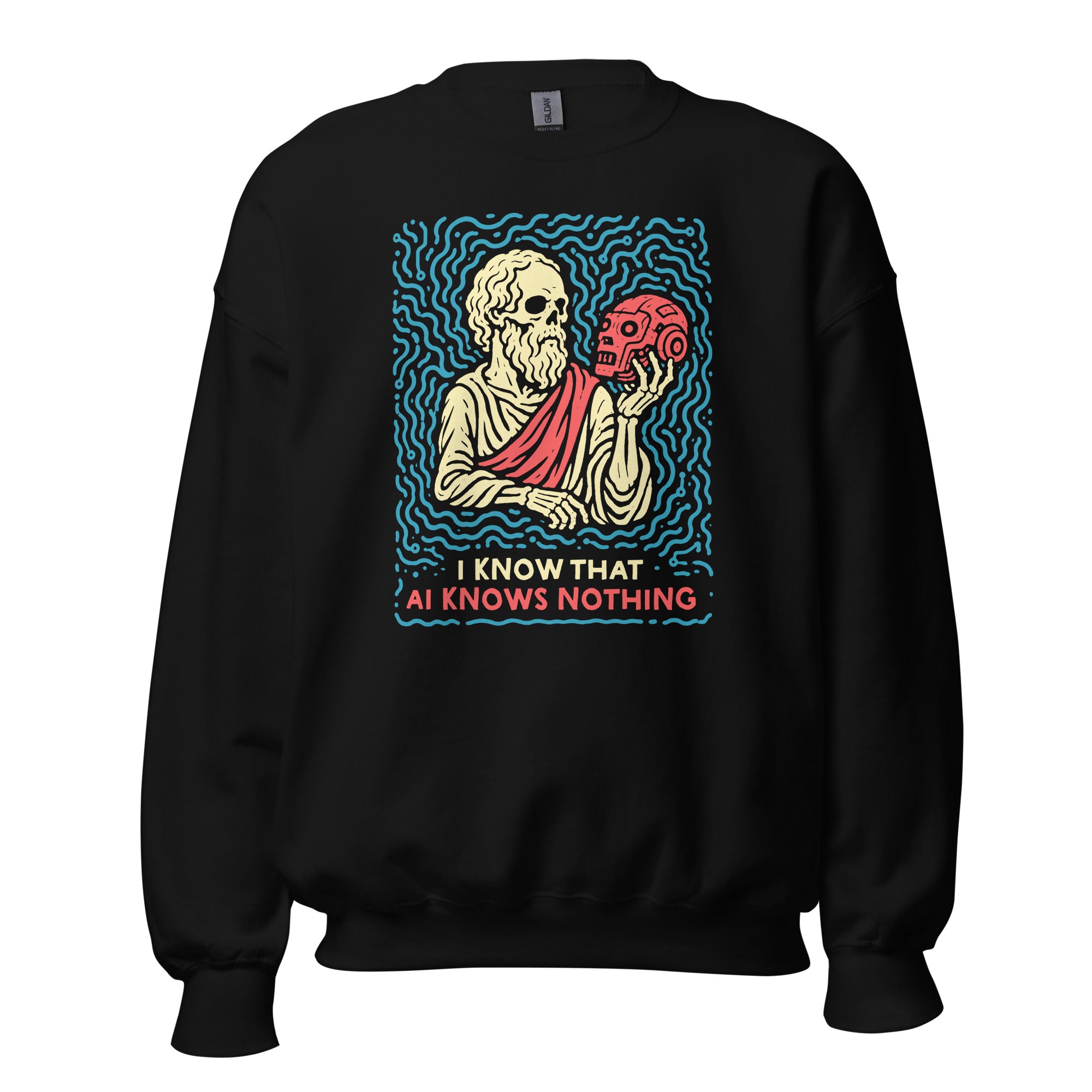 I know that AI knows nothing - Sweatshirt - The Philosopher's Shirt