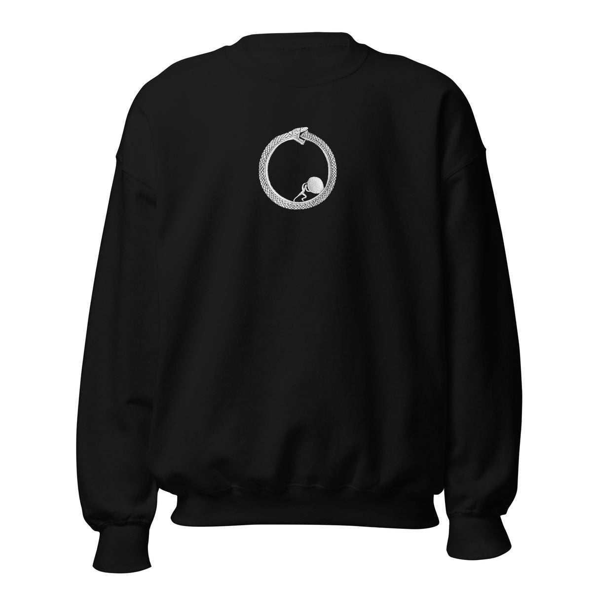 Sisyphus in Ouroboros - Embroidered - Sweatshirt - The Philosopher's Shirt