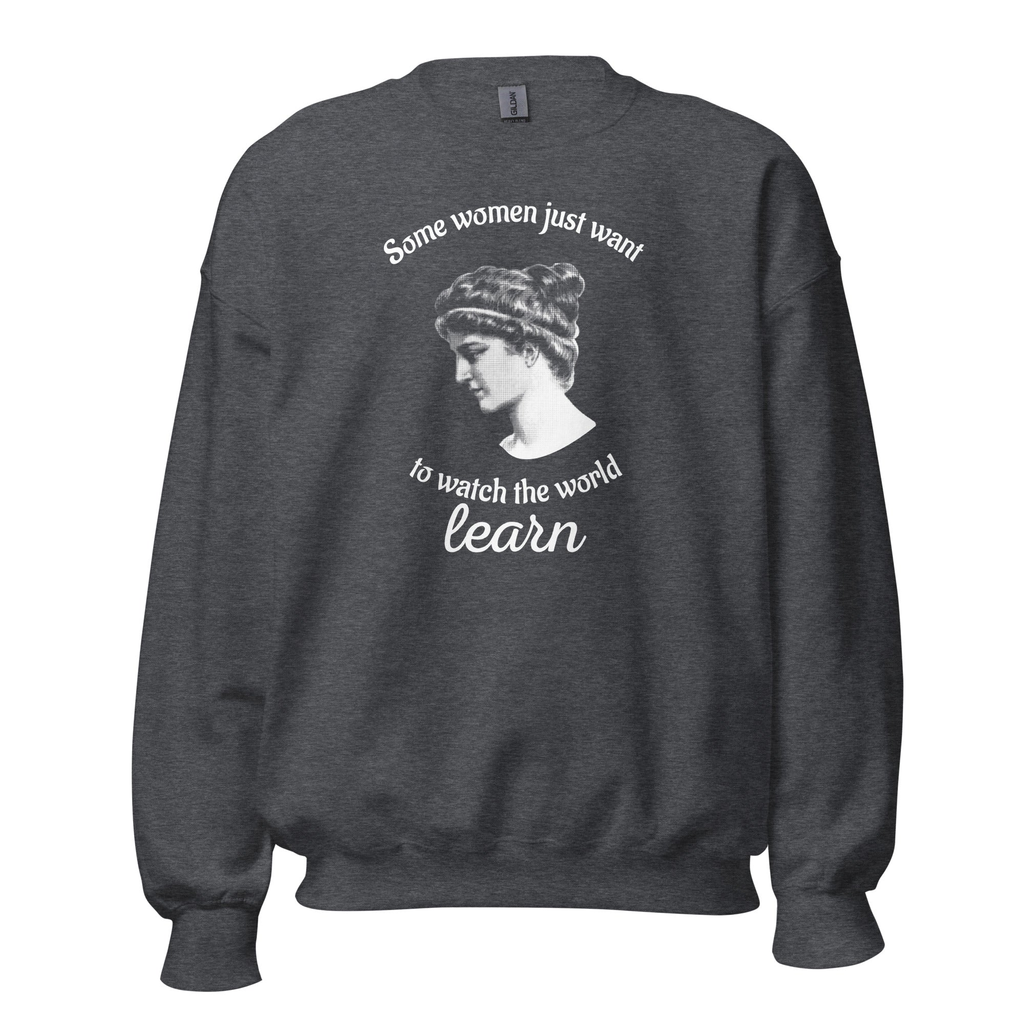 Hypatia - Some Women Just Want to Watch The World Learn - Sweatshirt - The Philosopher's Shirt