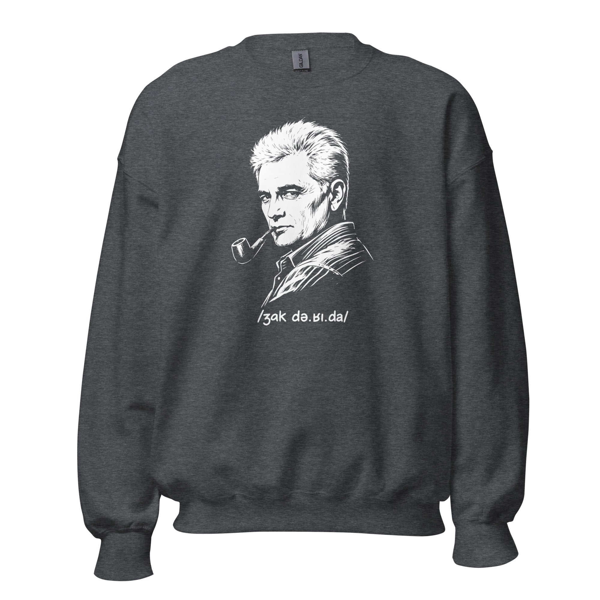 Jacques Derrida Portrait - Sweatshirt - The Philosopher's Shirt