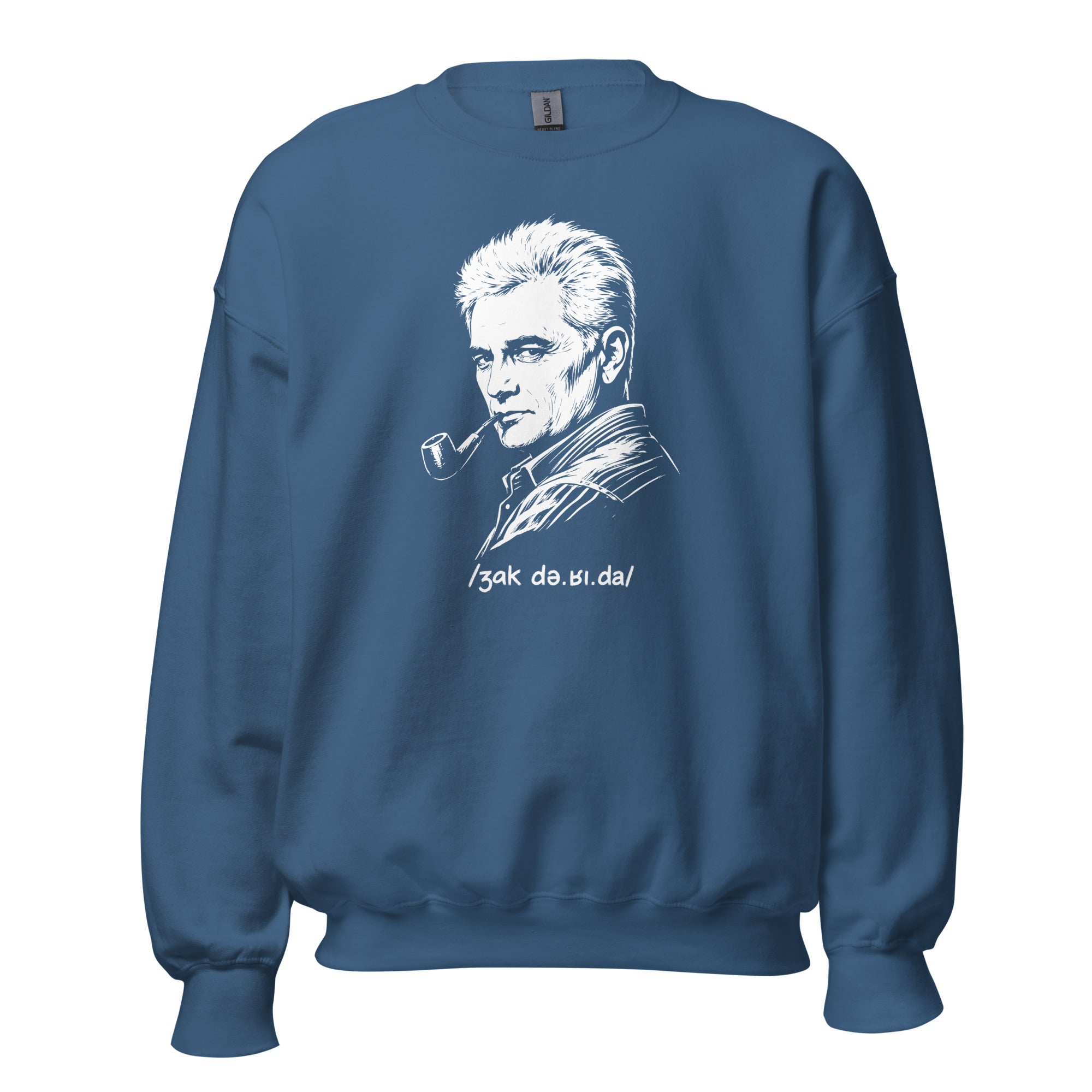 Jacques Derrida Portrait - Sweatshirt - The Philosopher's Shirt