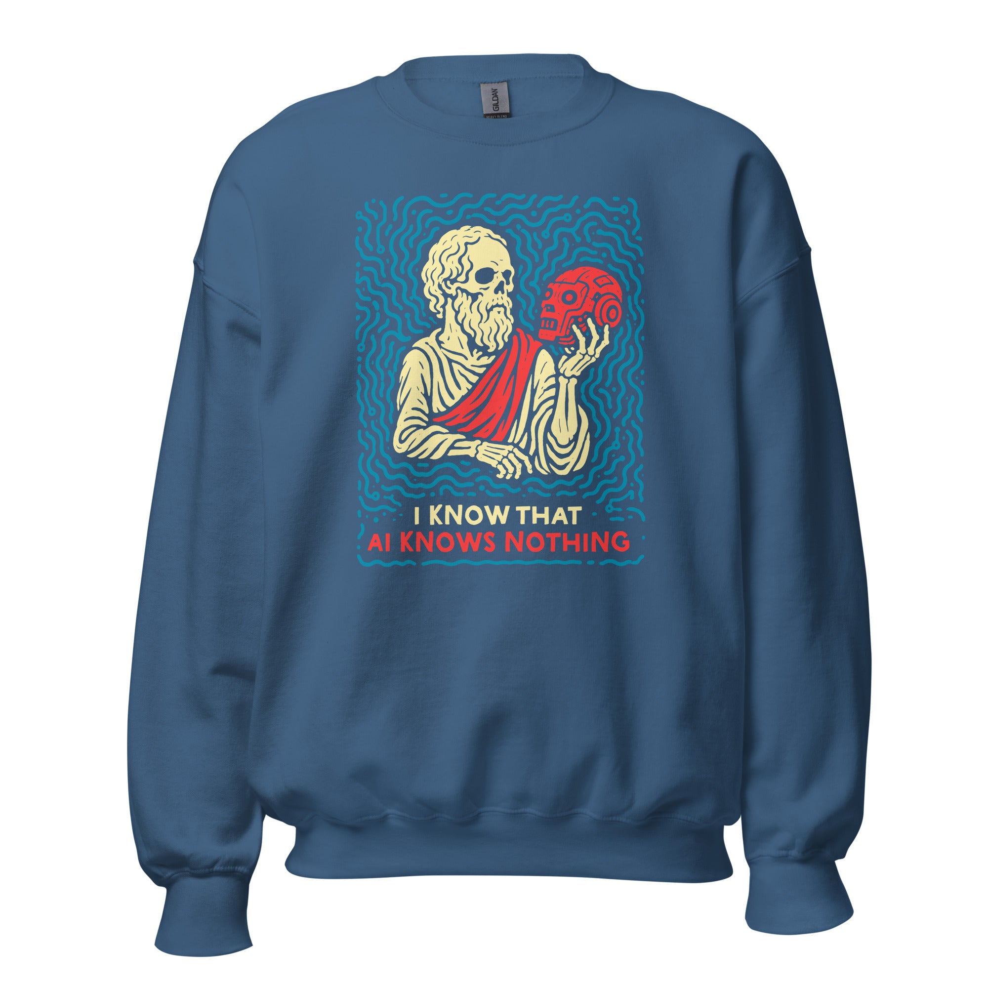 I know that AI knows nothing - Sweatshirt - The Philosopher's Shirt