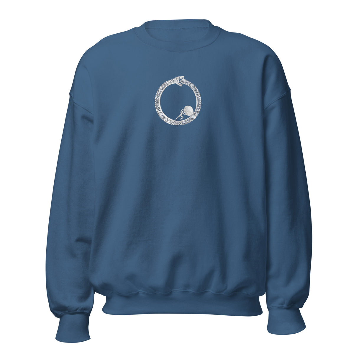 Sisyphus in Ouroboros - Embroidered - Sweatshirt - The Philosopher's Shirt