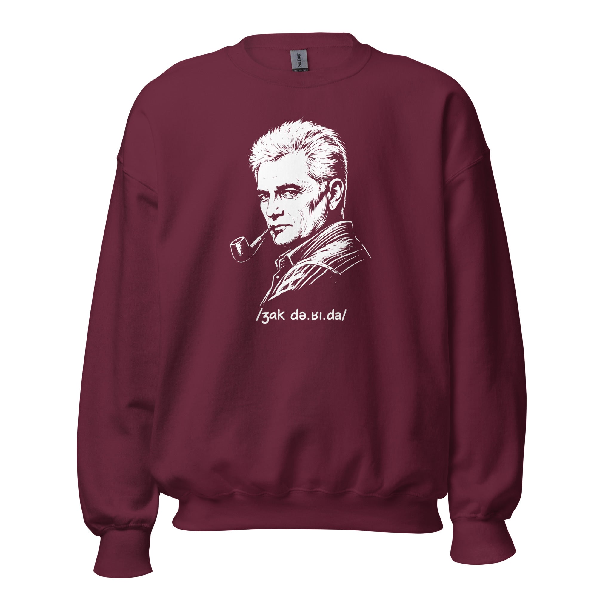 Jacques Derrida Portrait - Sweatshirt - The Philosopher's Shirt